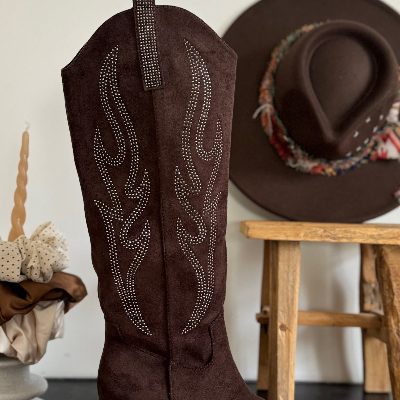 santiags "olympe" choco