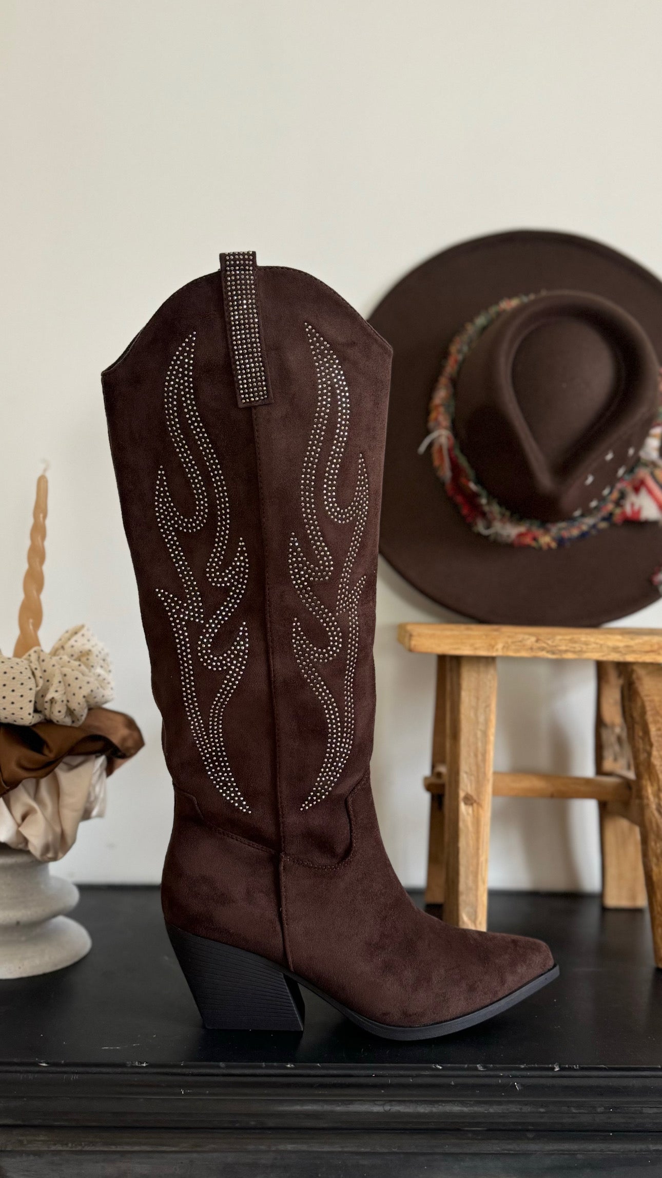 santiags "olympe" choco