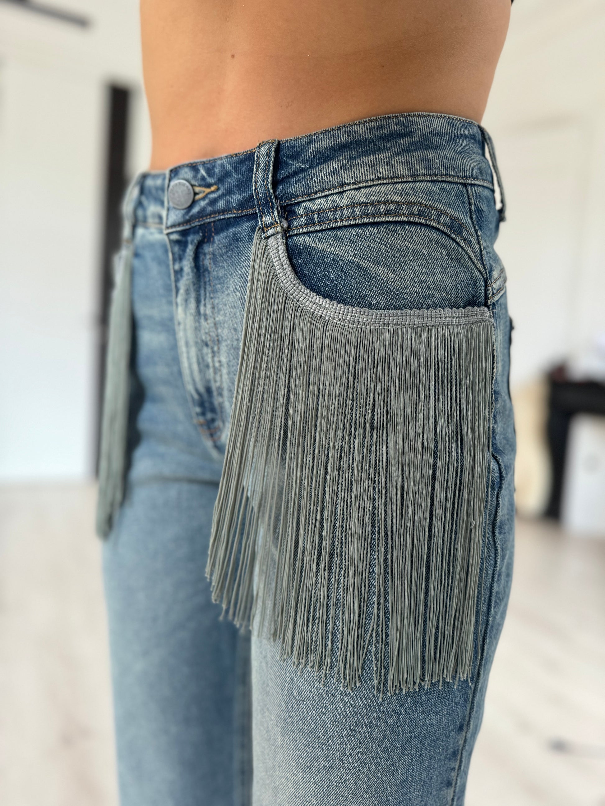Jeans à franges