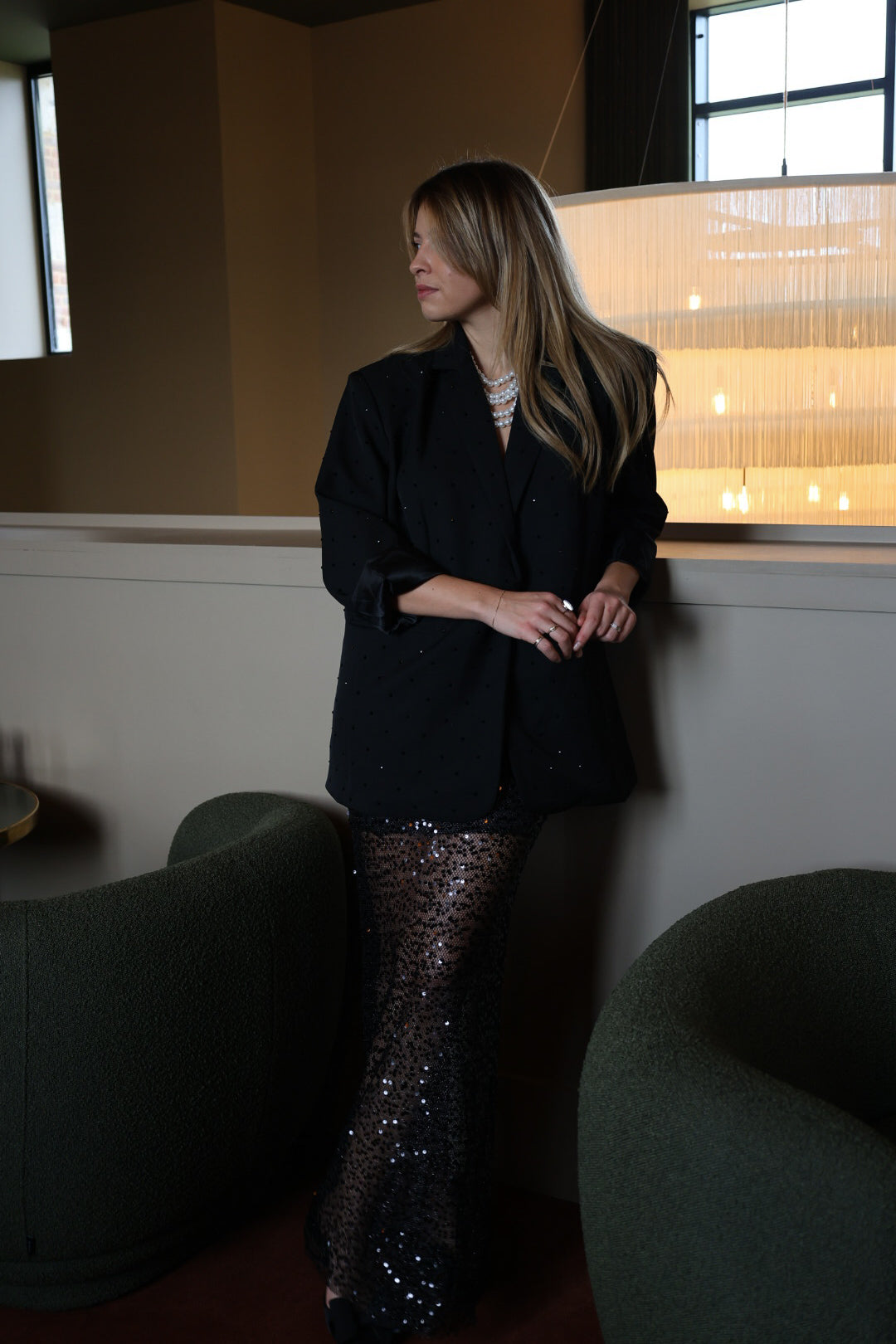 Veste de tailleur à strass