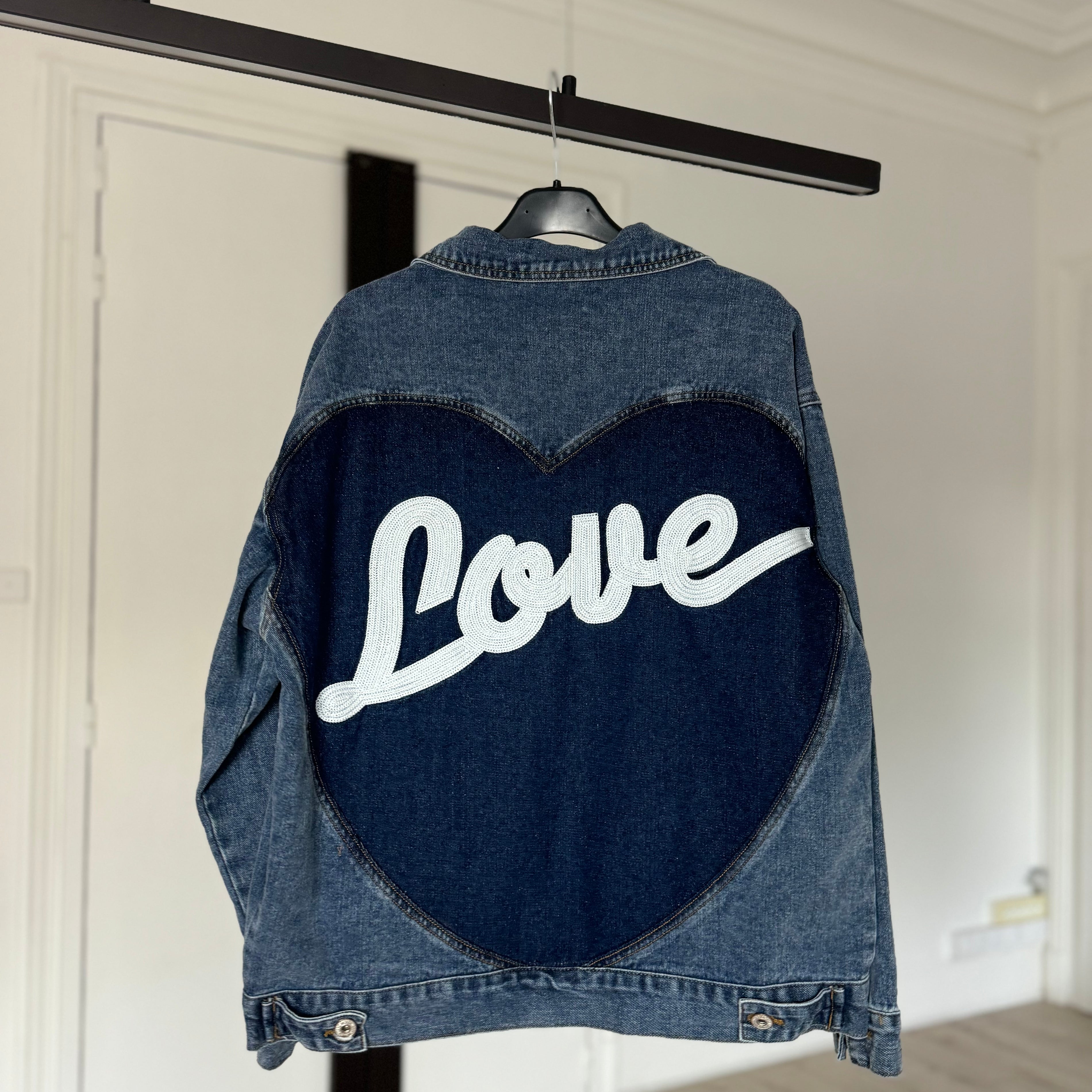 Veste en jeans "love"