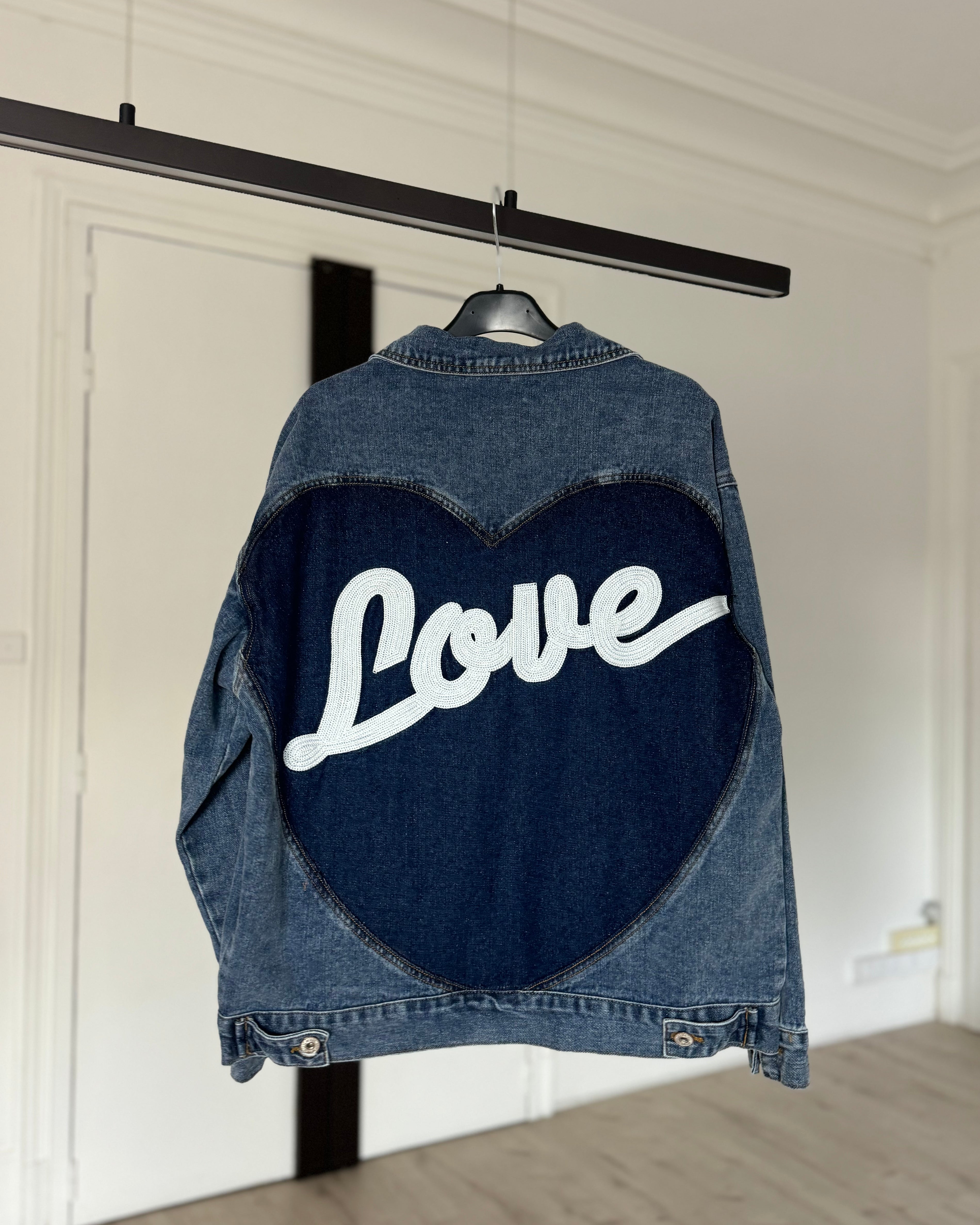 Veste en jeans "love"