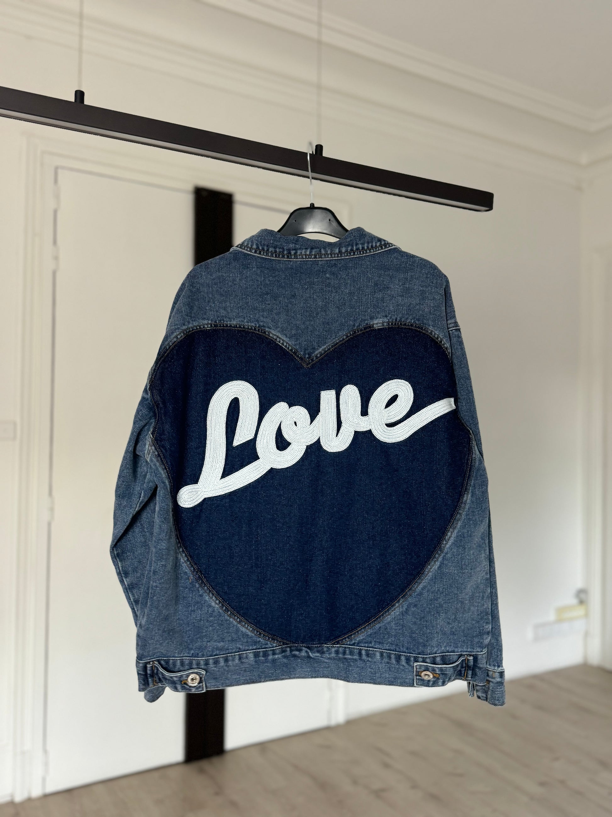Veste en jeans "love"