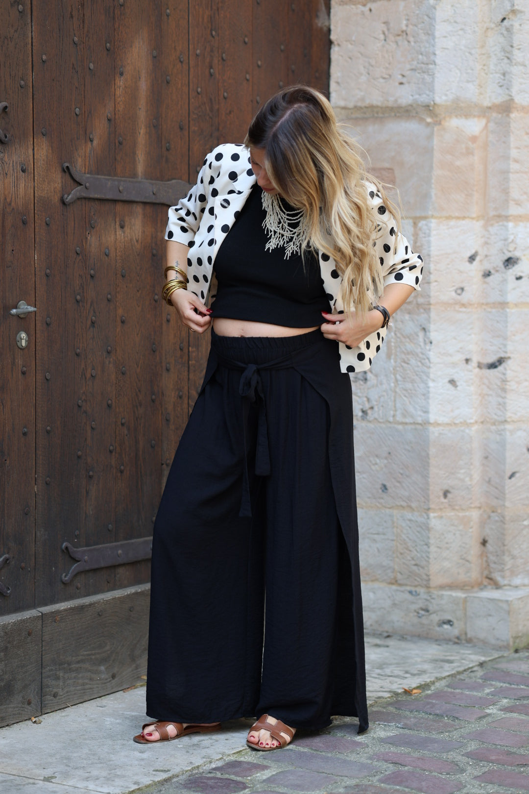 Pantalon fendu