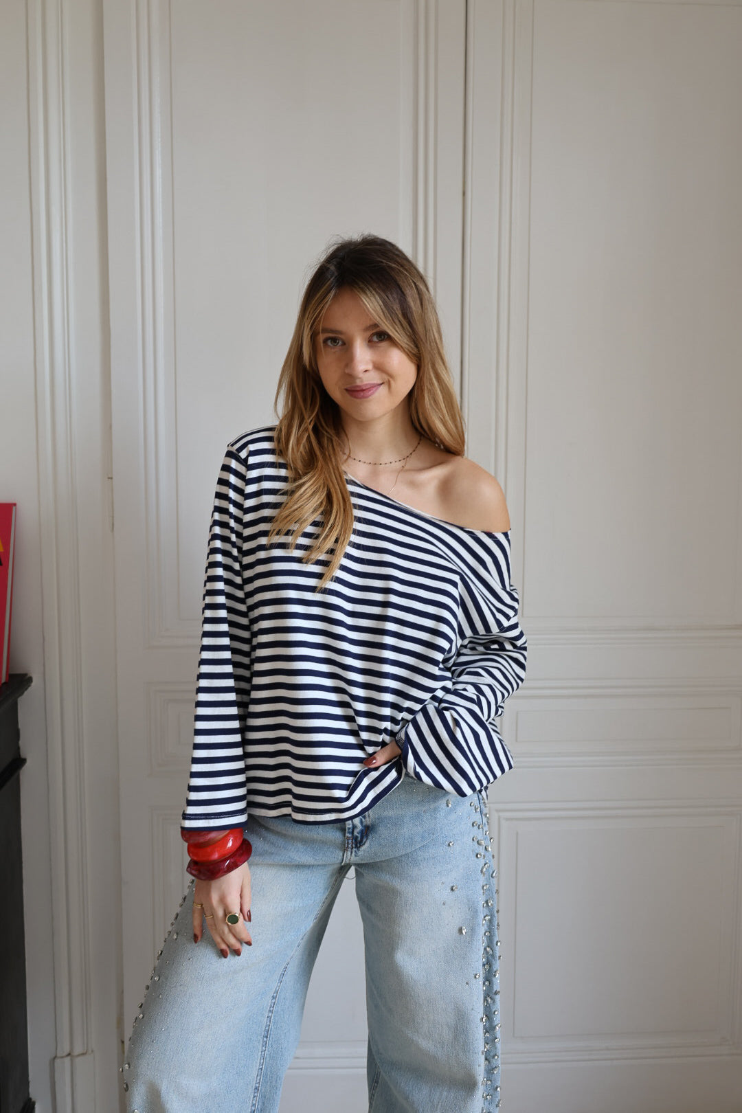 t-shirt rayé manches longues