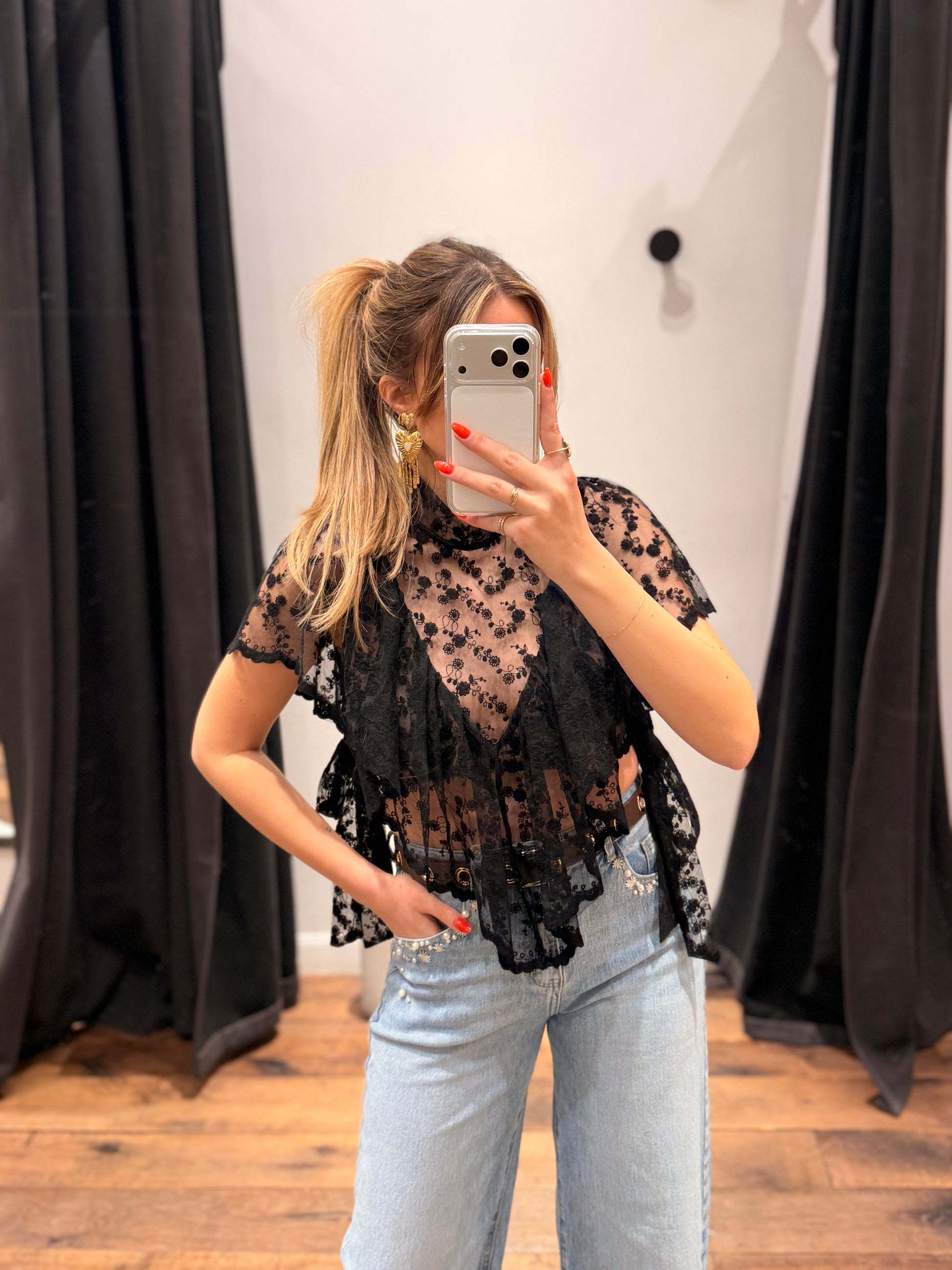 Top dentelle « lovis »