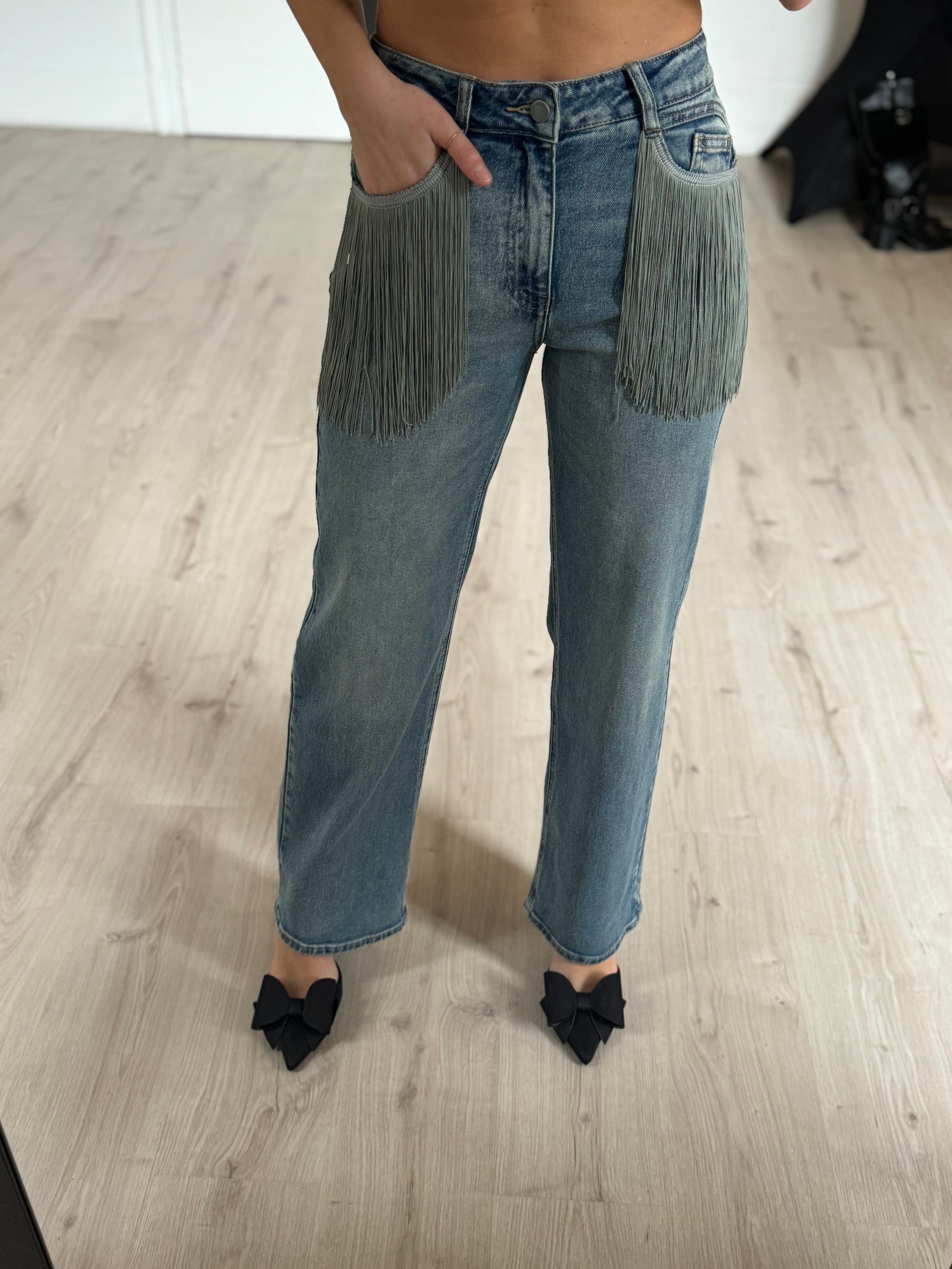 Jeans à franges