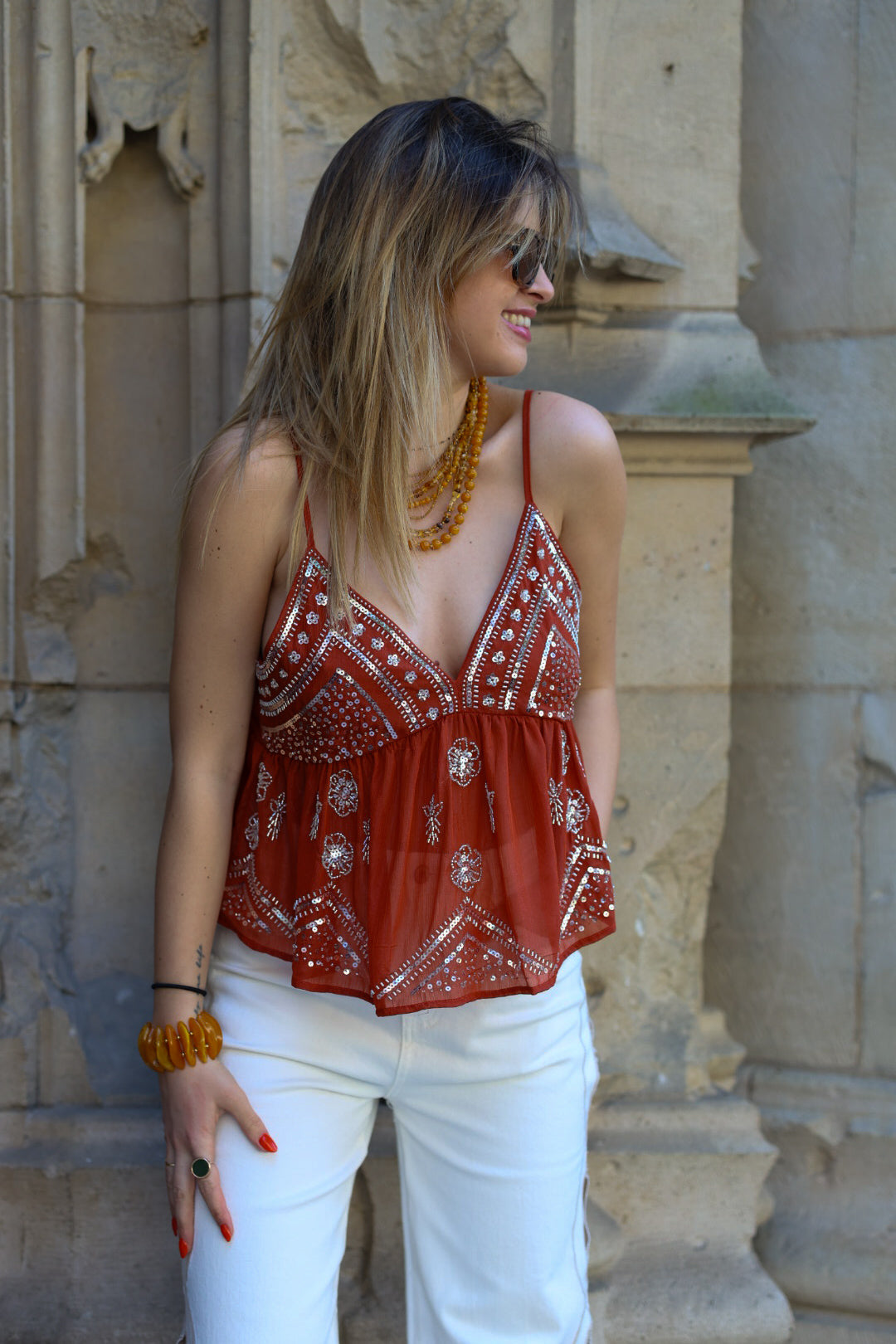 collier multirang en perles