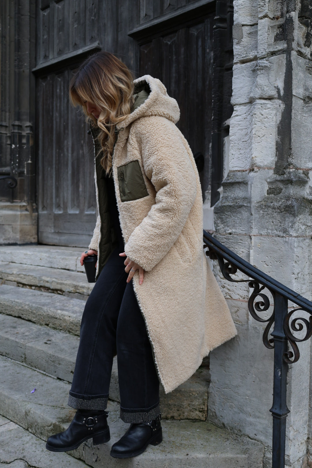 Doudoune réversible kaki