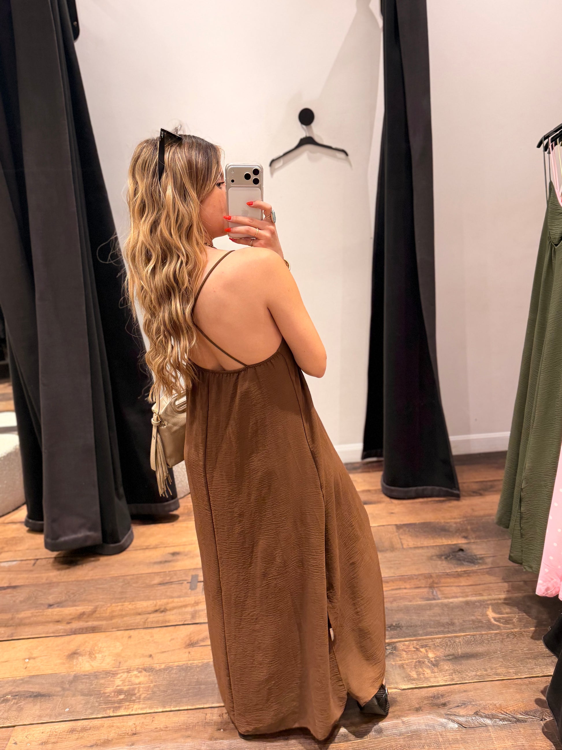 Robe dos croisé uni