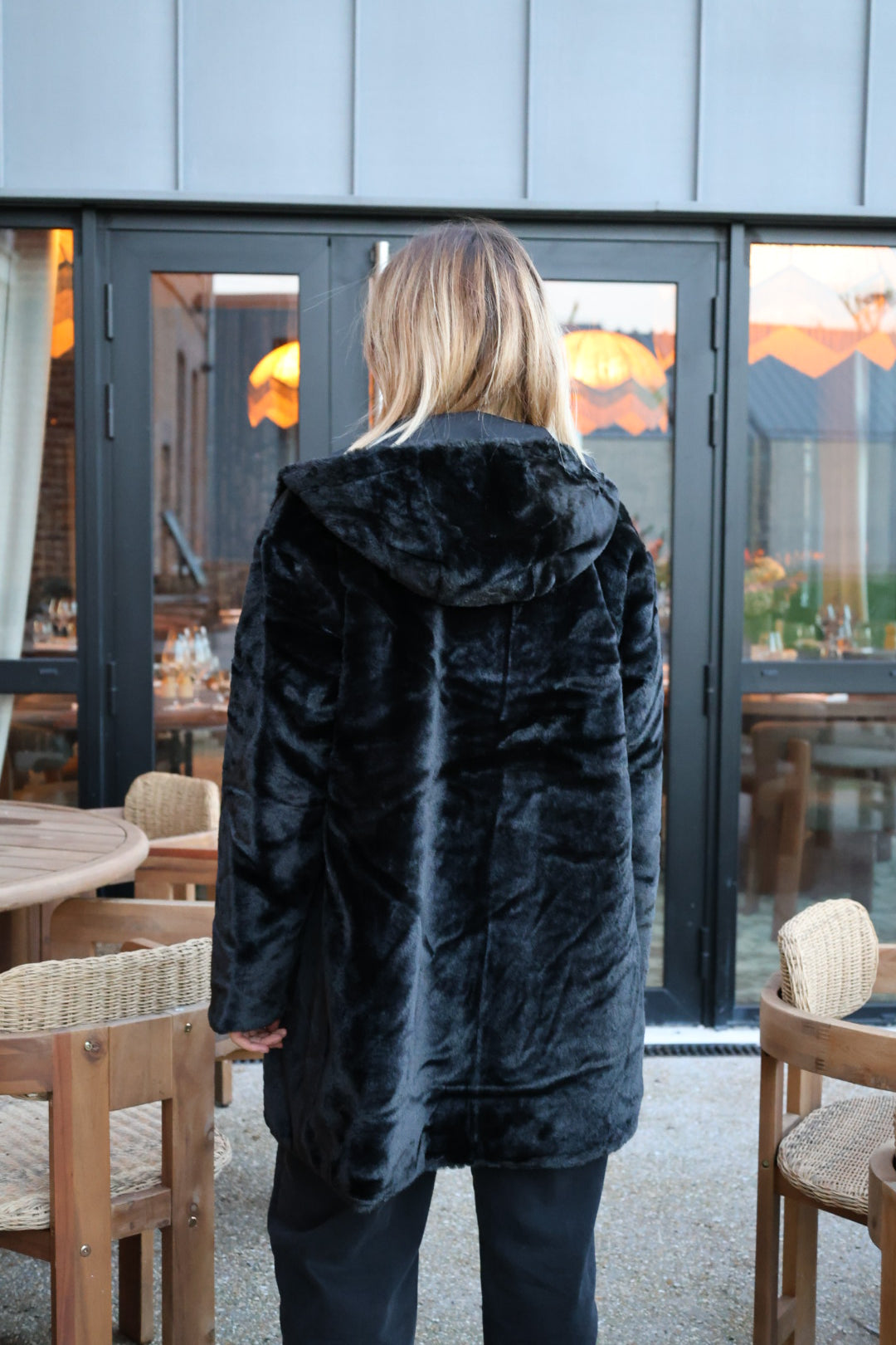 Parka longue réversible