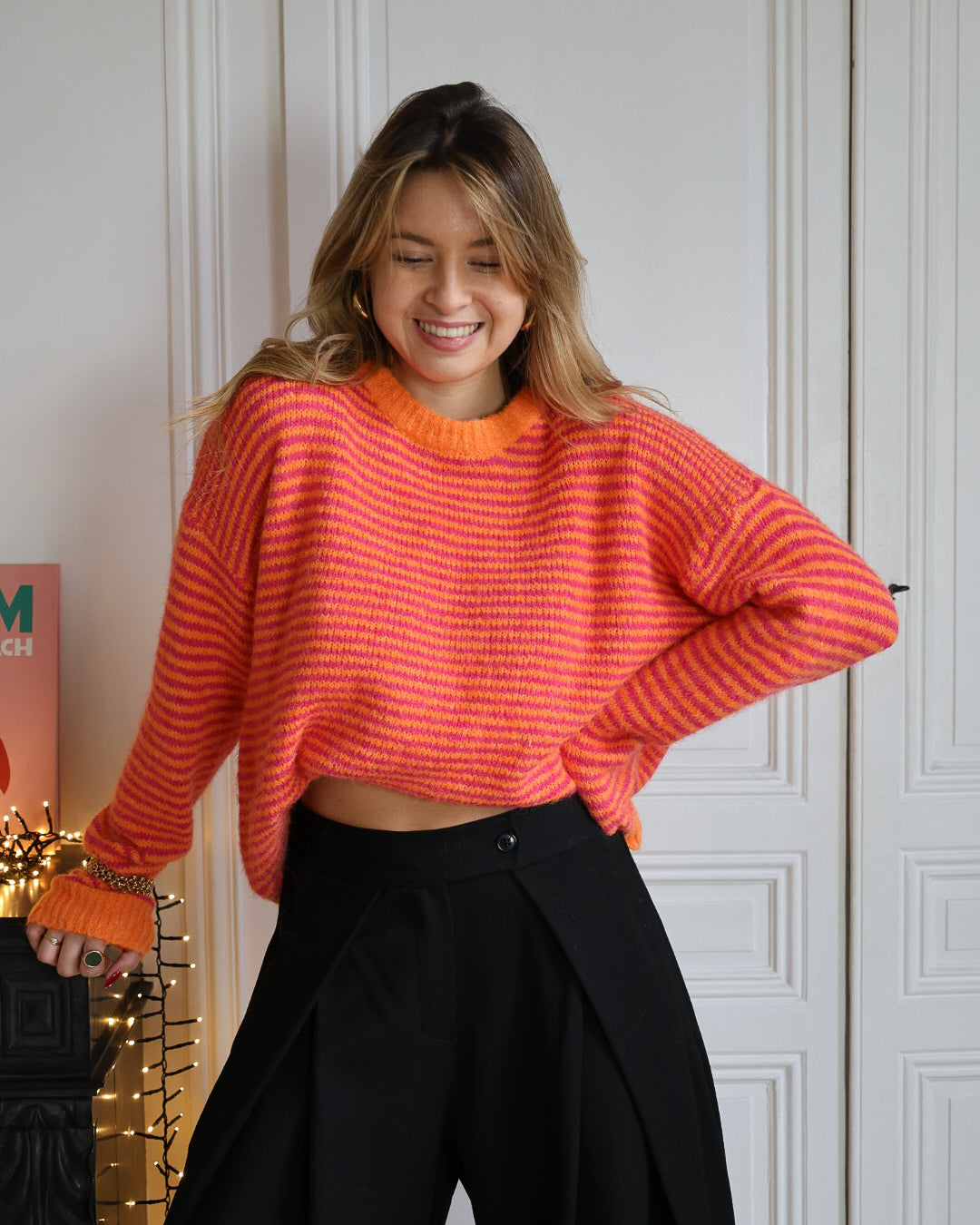 Pull rayé "COLOR"