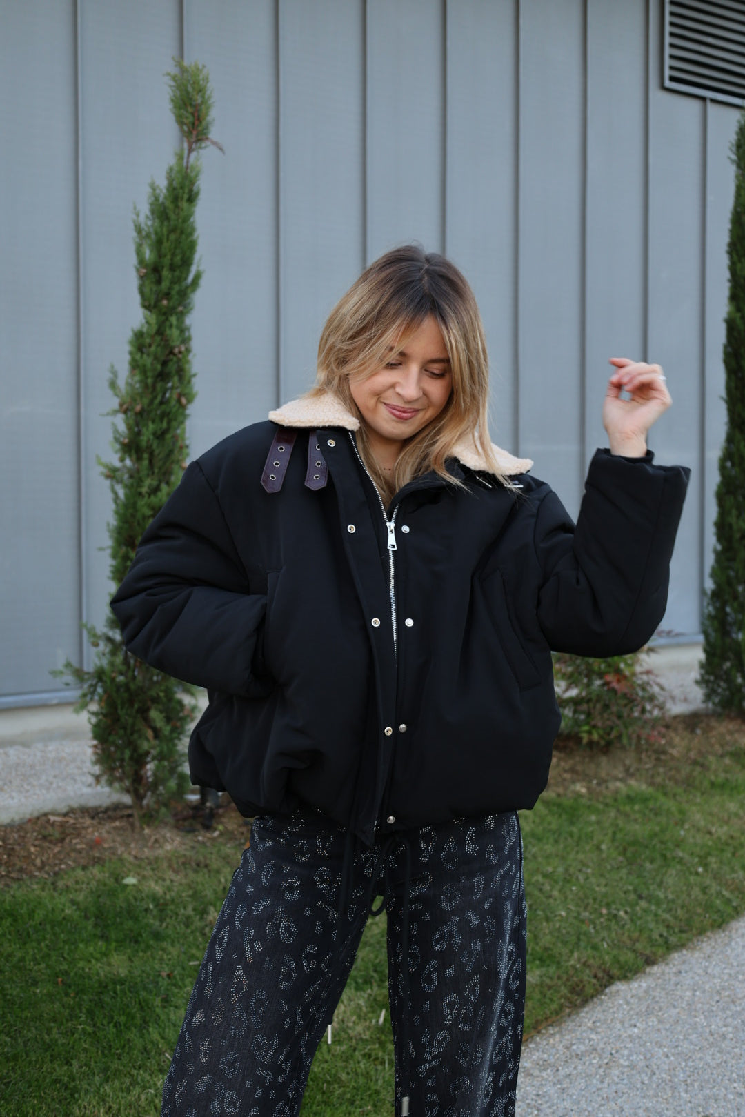 blouson bombers noir "jade"