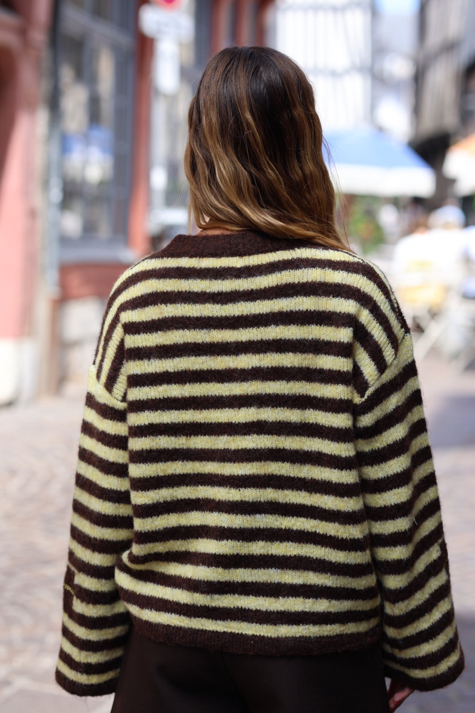 Pull rayé "AMOUR"