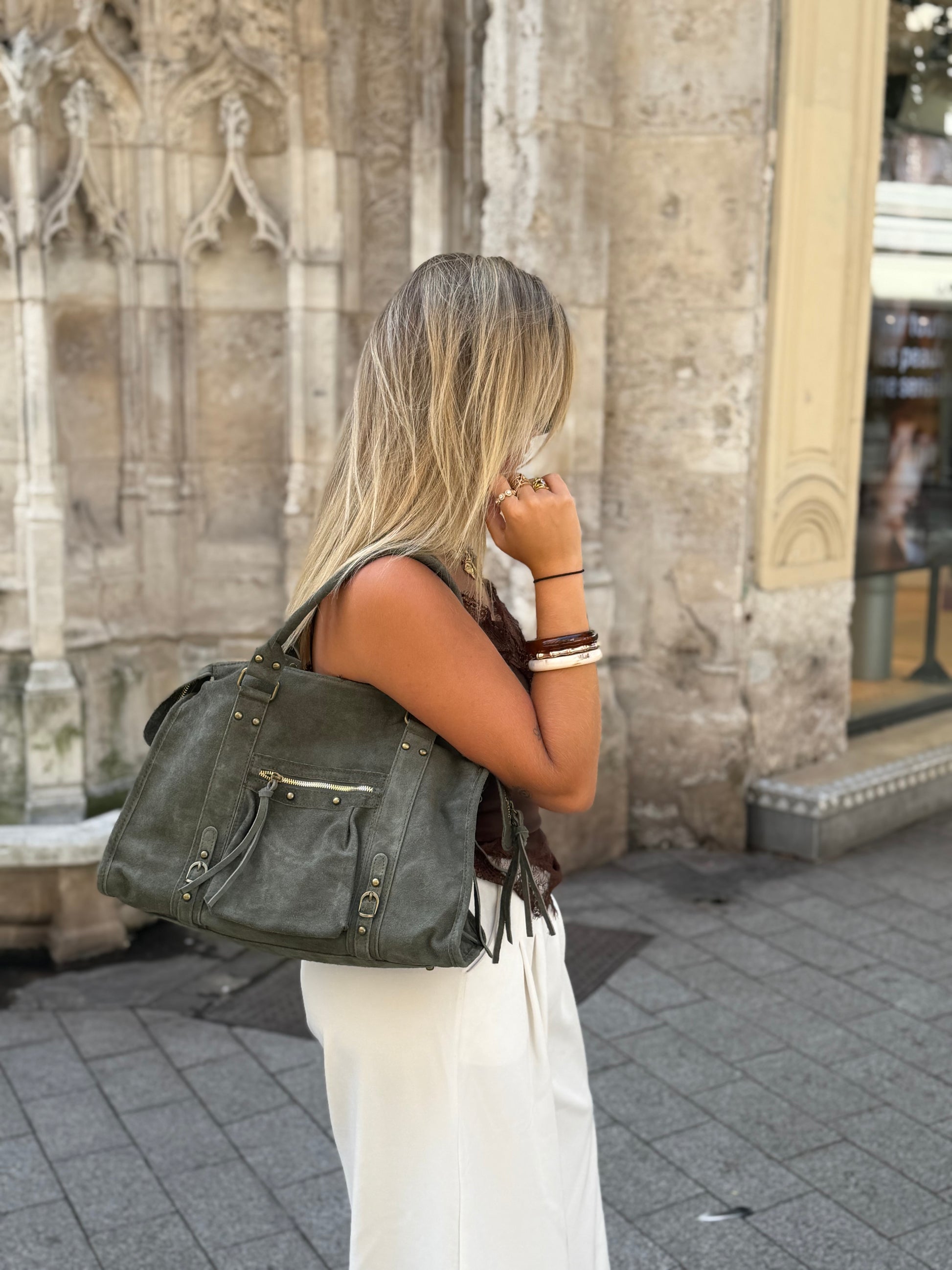 Grand sac MIA kaki daim