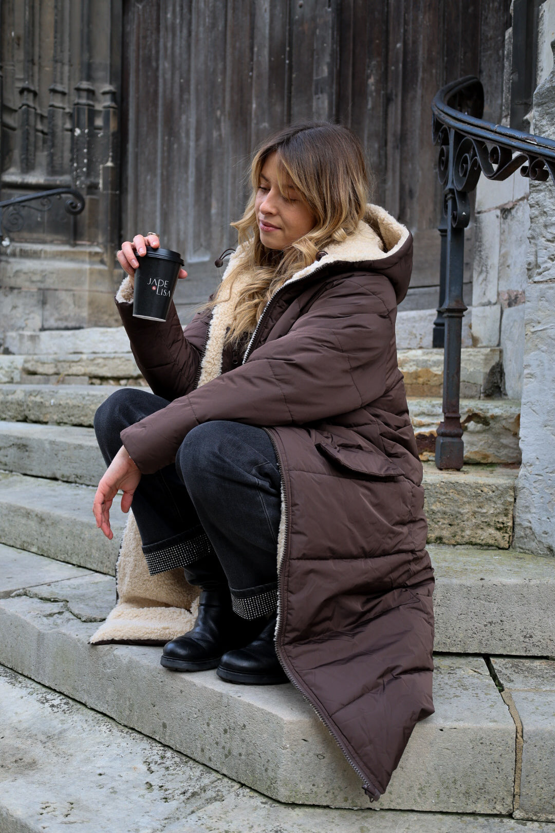 Doudoune réversible choco