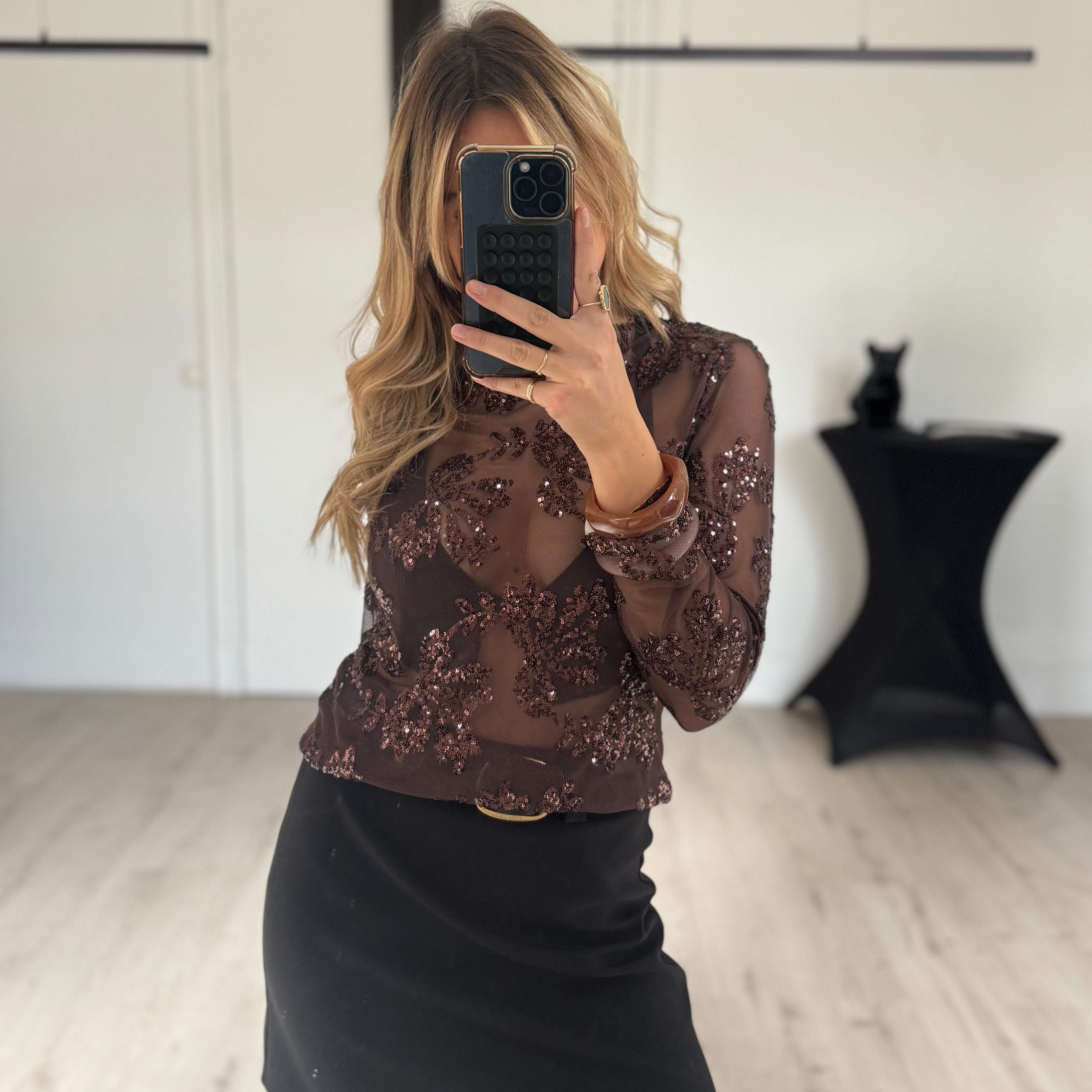 T-shirt "flower" à sequin