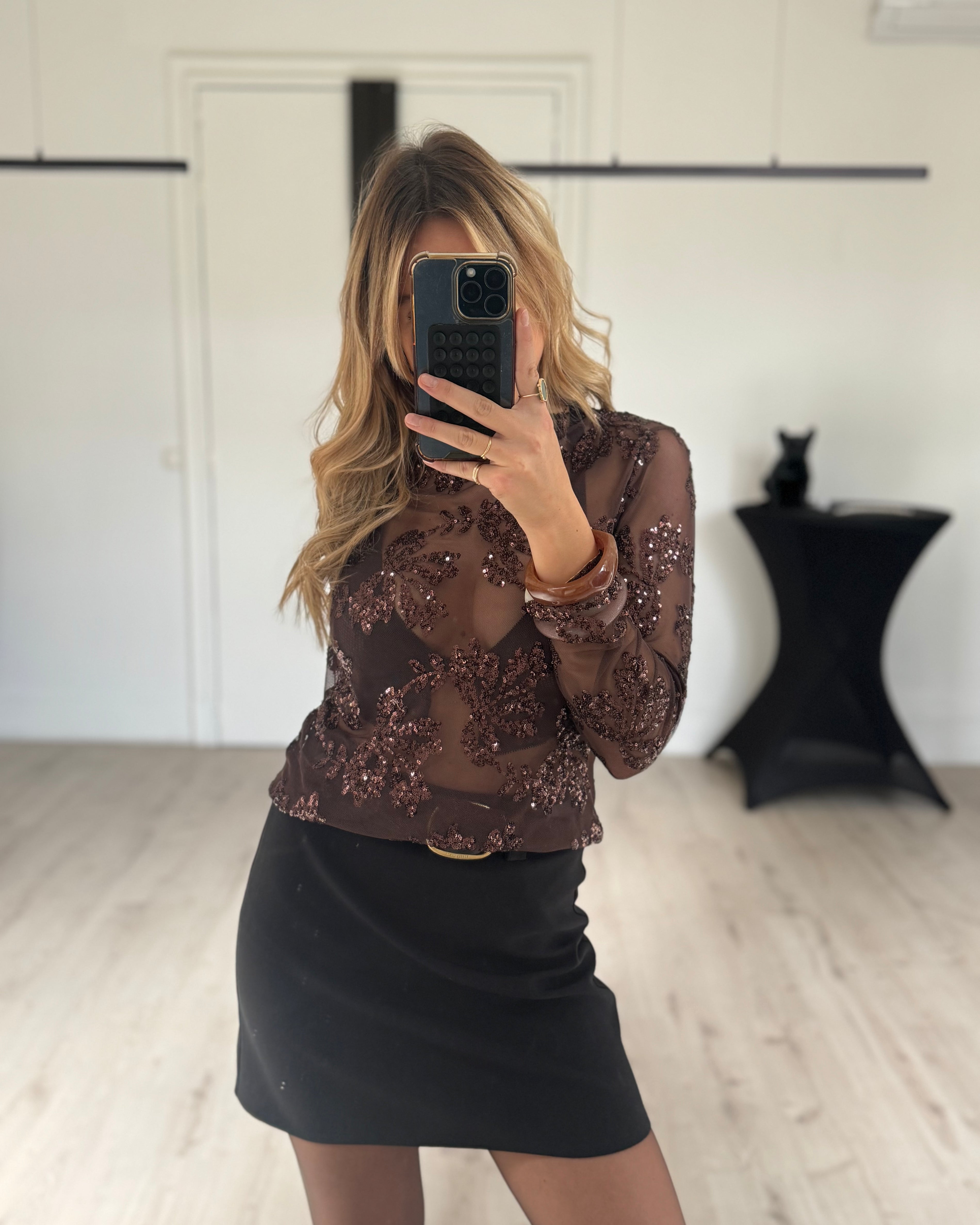 T-shirt "flower" à sequin