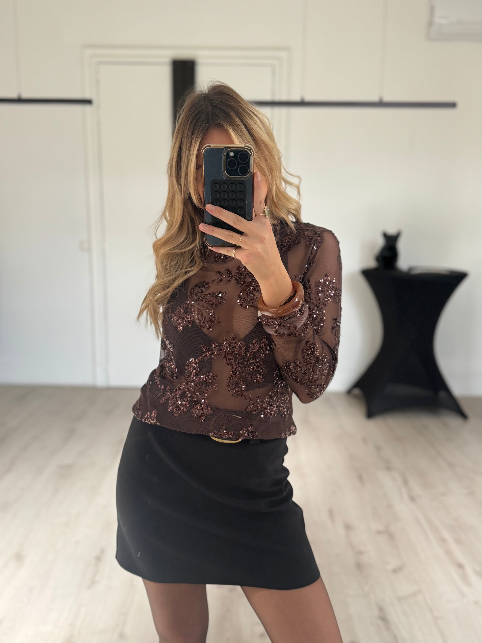 T-shirt "flower" à sequin