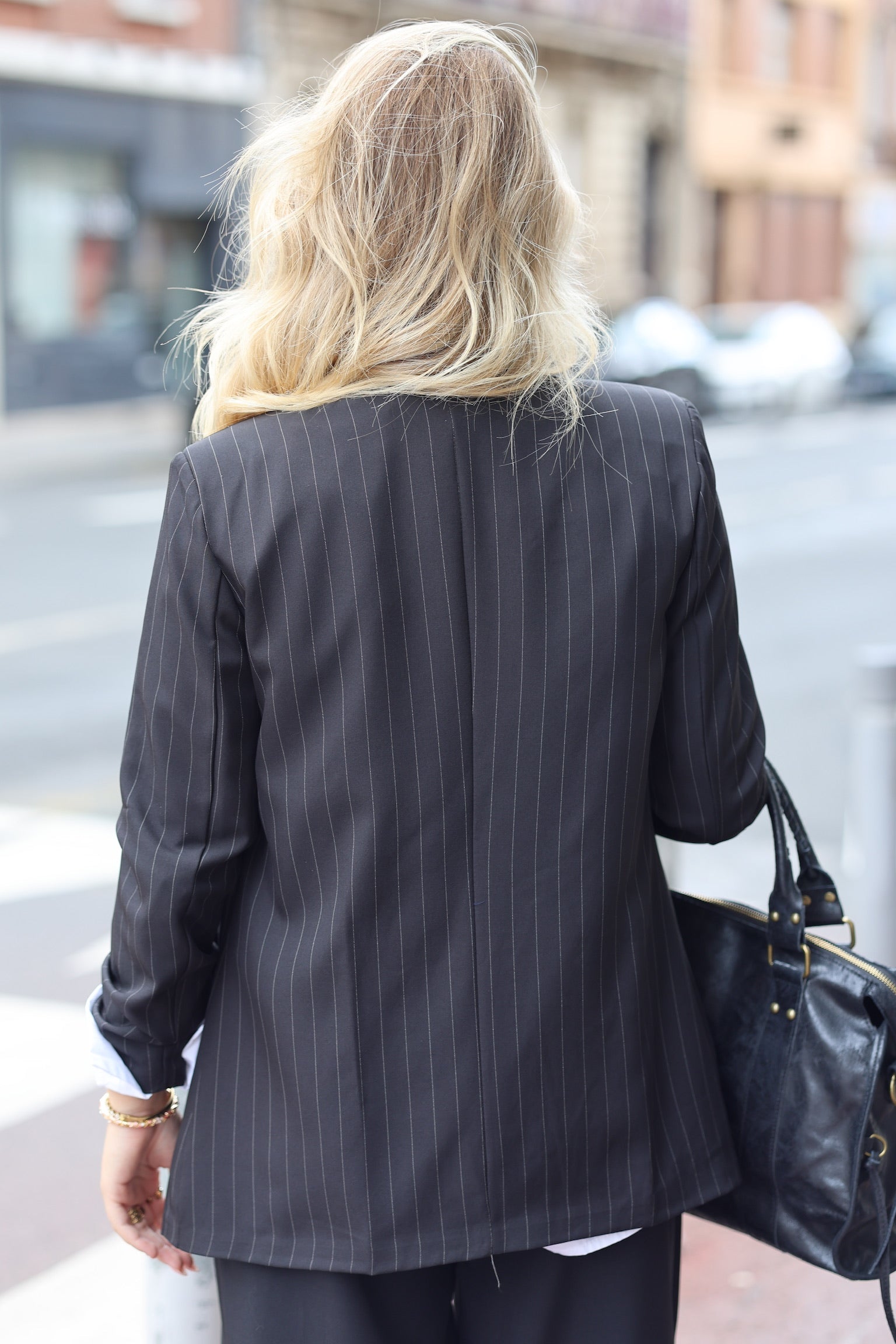 Veste de tailleur rayée
