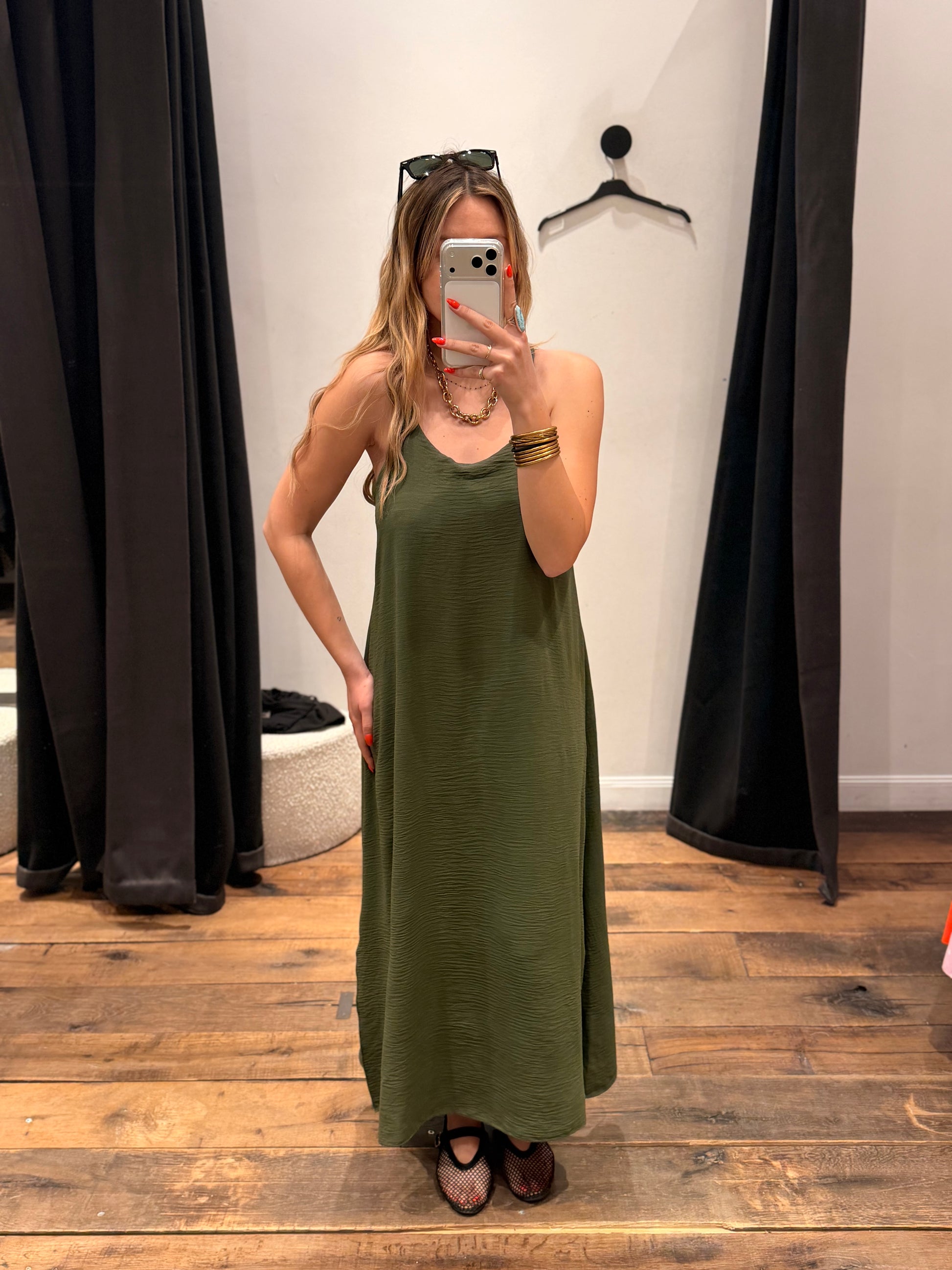 Robe dos croisé uni