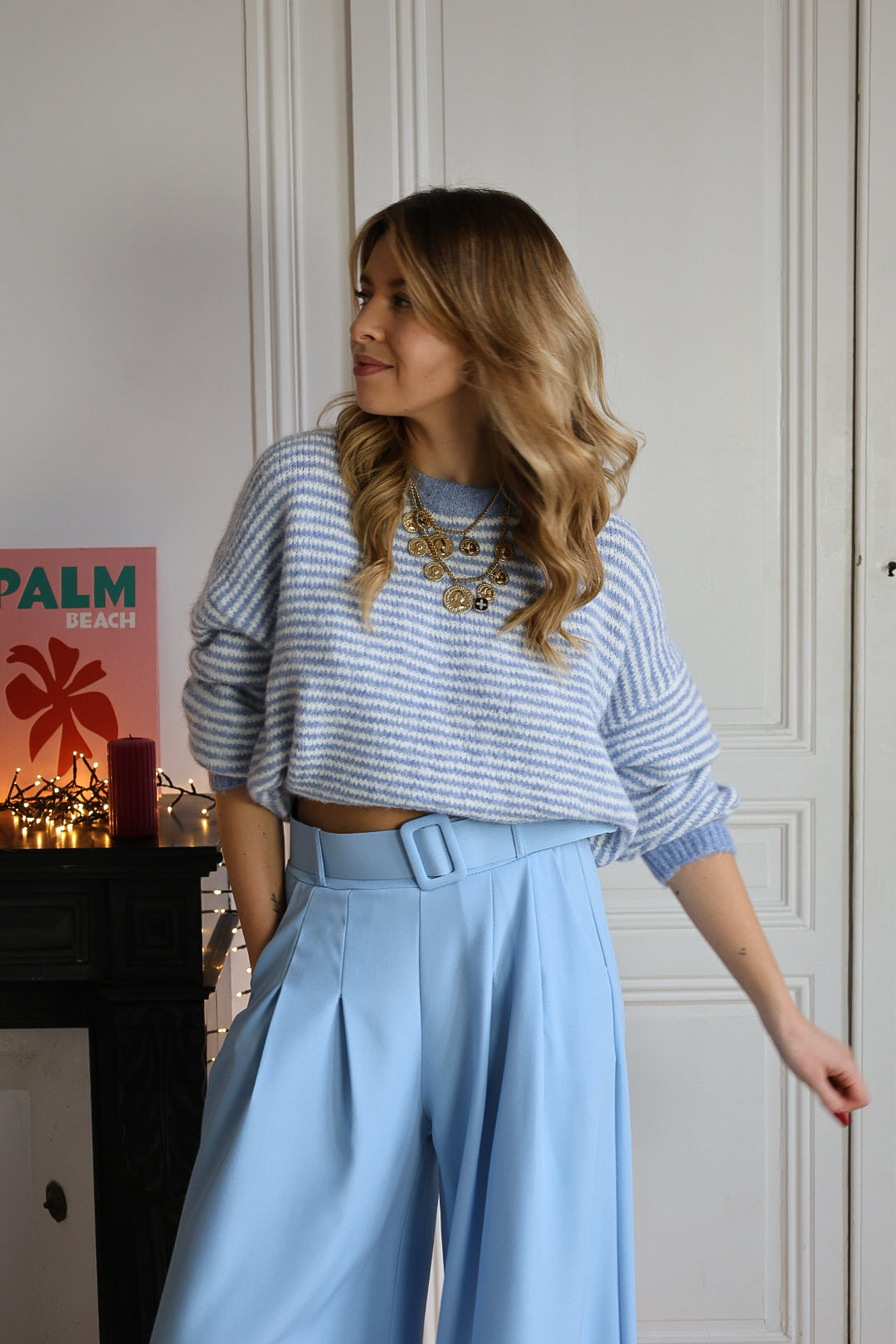 Pull rayé "COLOR"