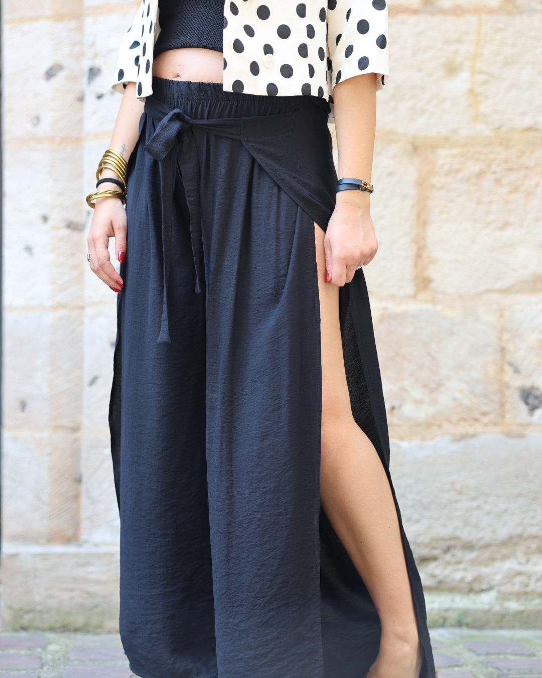 Pantalon fendu