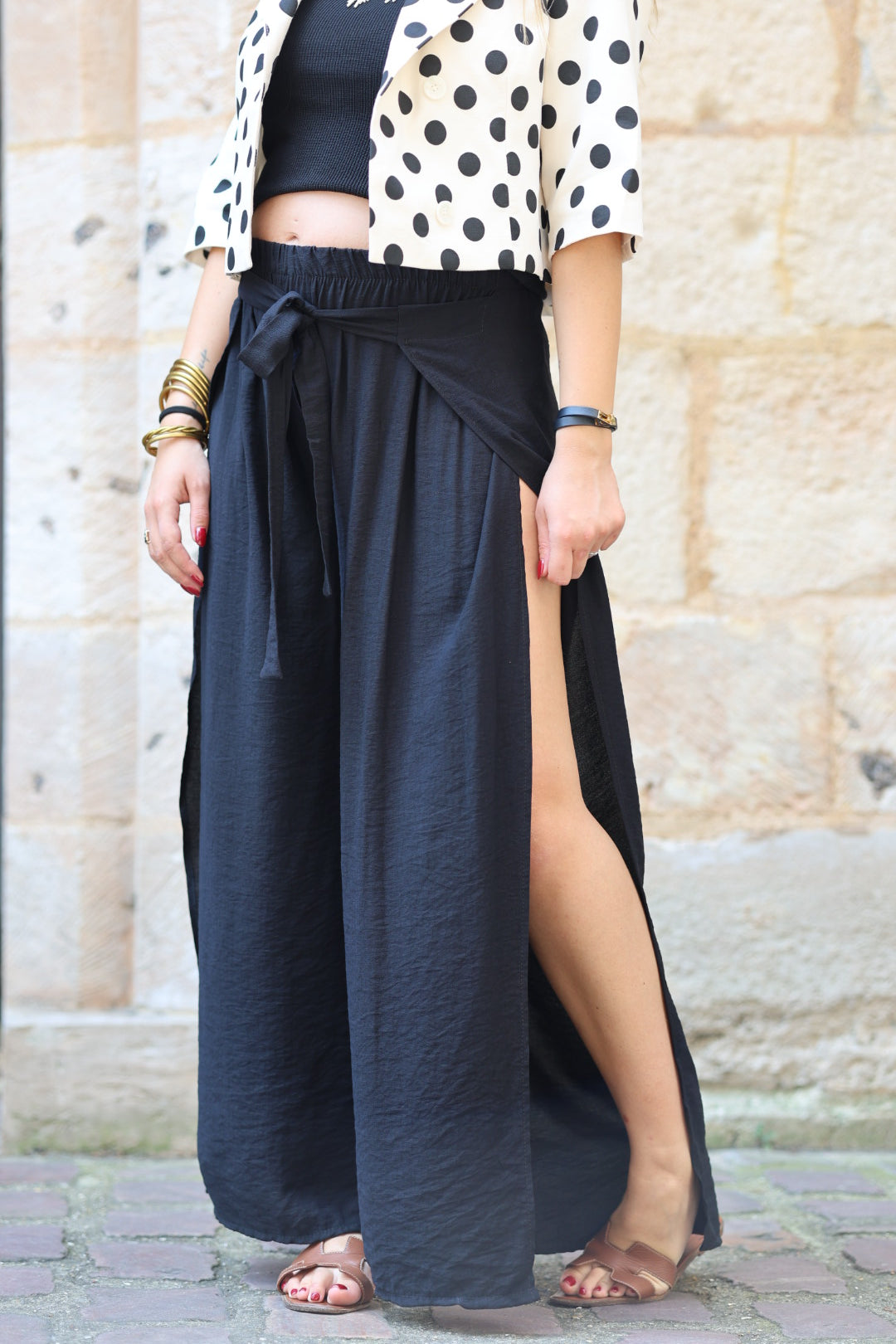Pantalon fendu