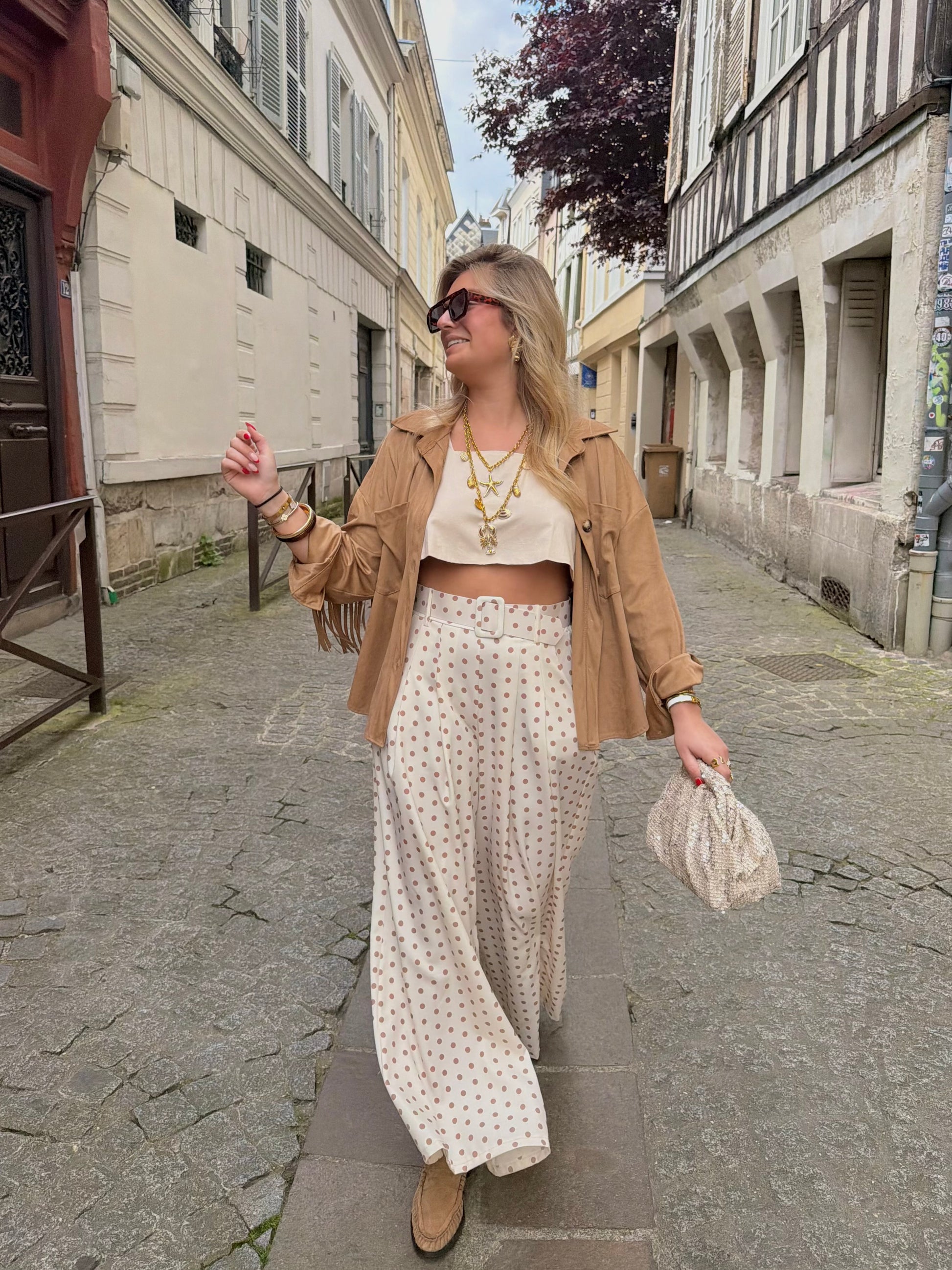 Pantalon de tailleur « PACO » à pois