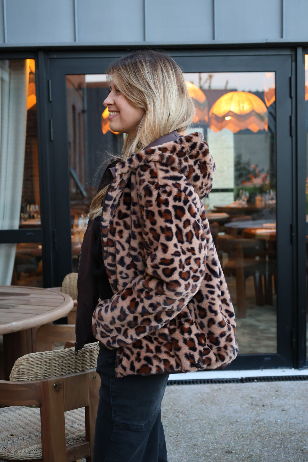 Parka courte réversible