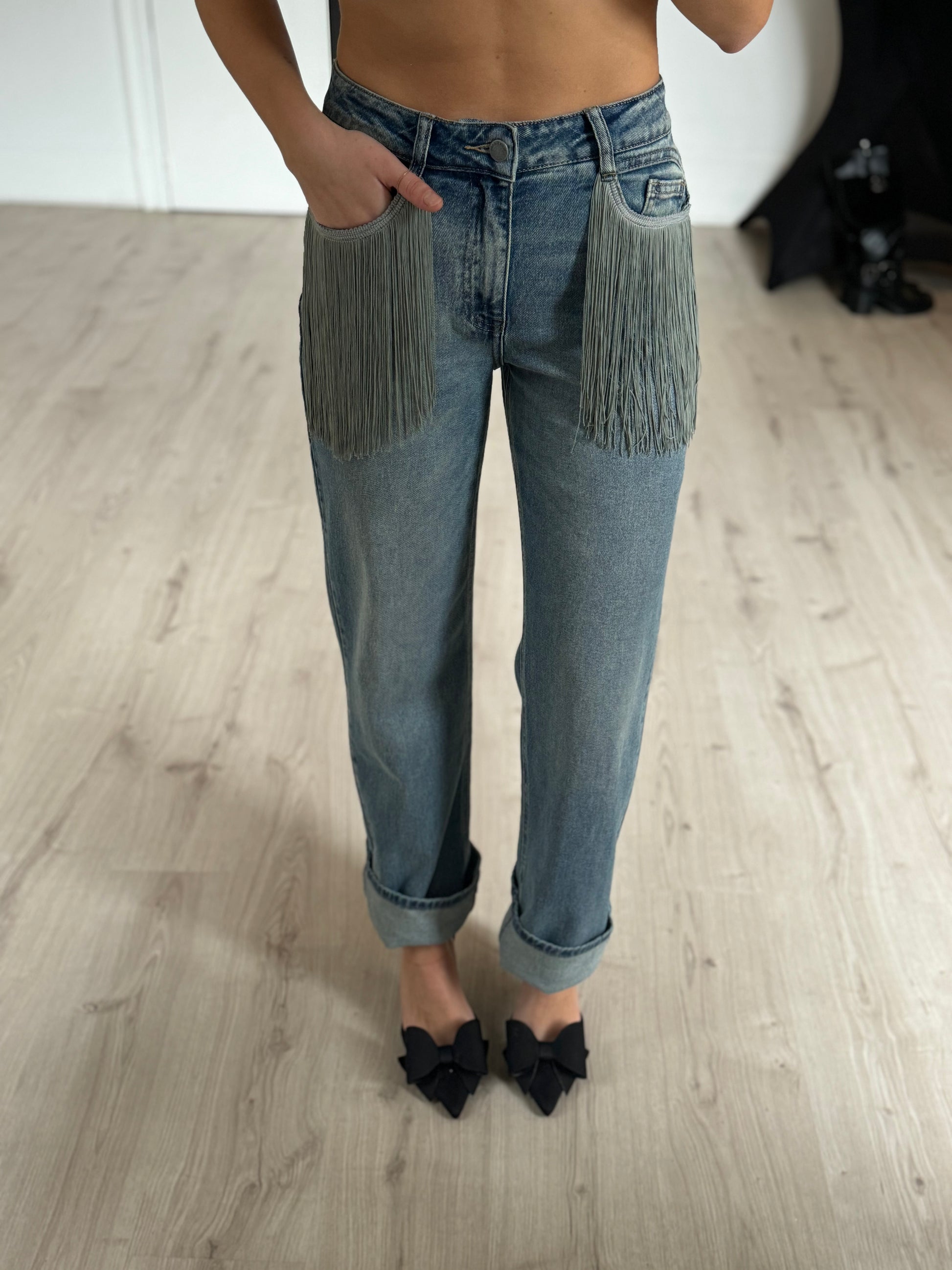 Jeans à franges