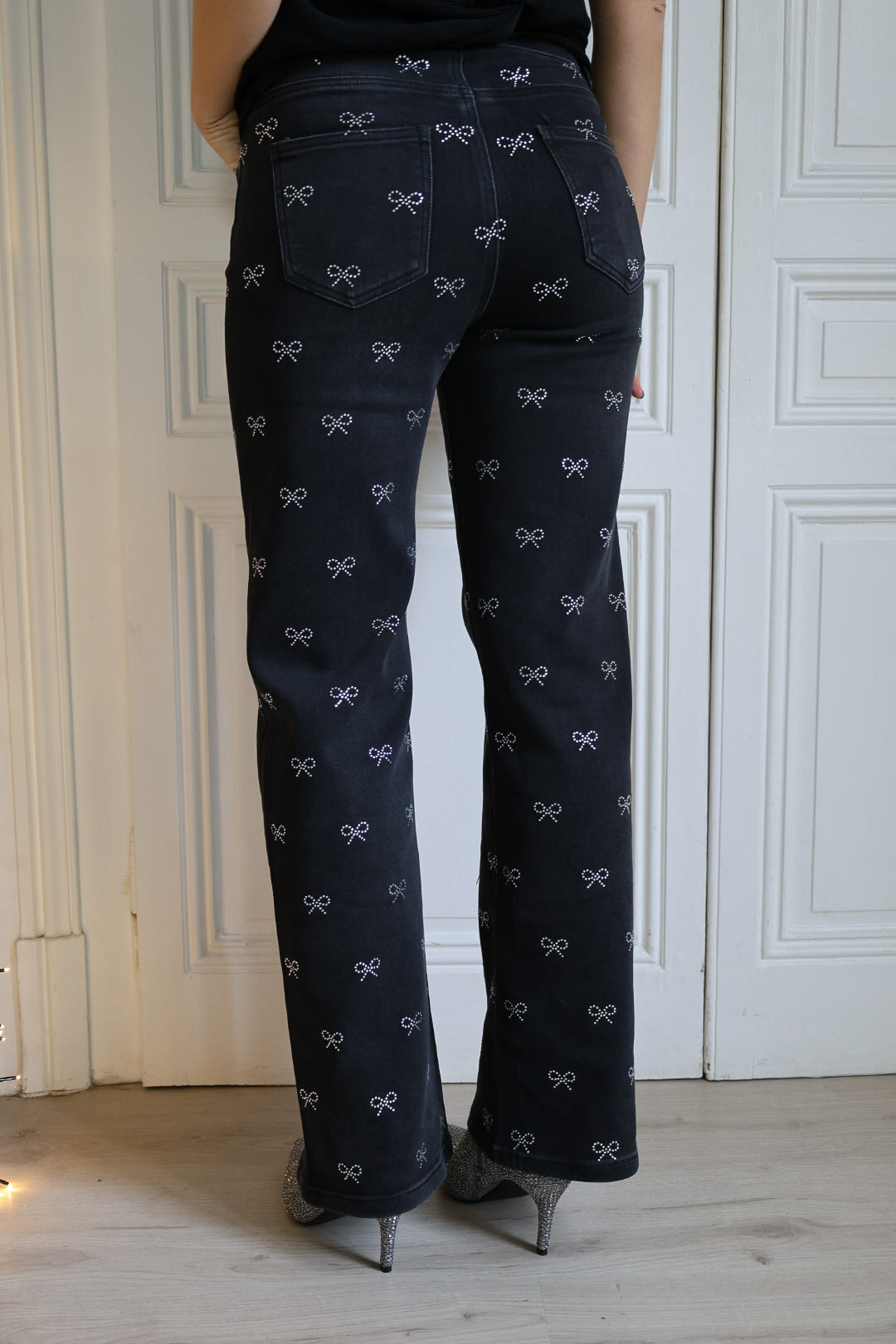 Jeans noeud strass