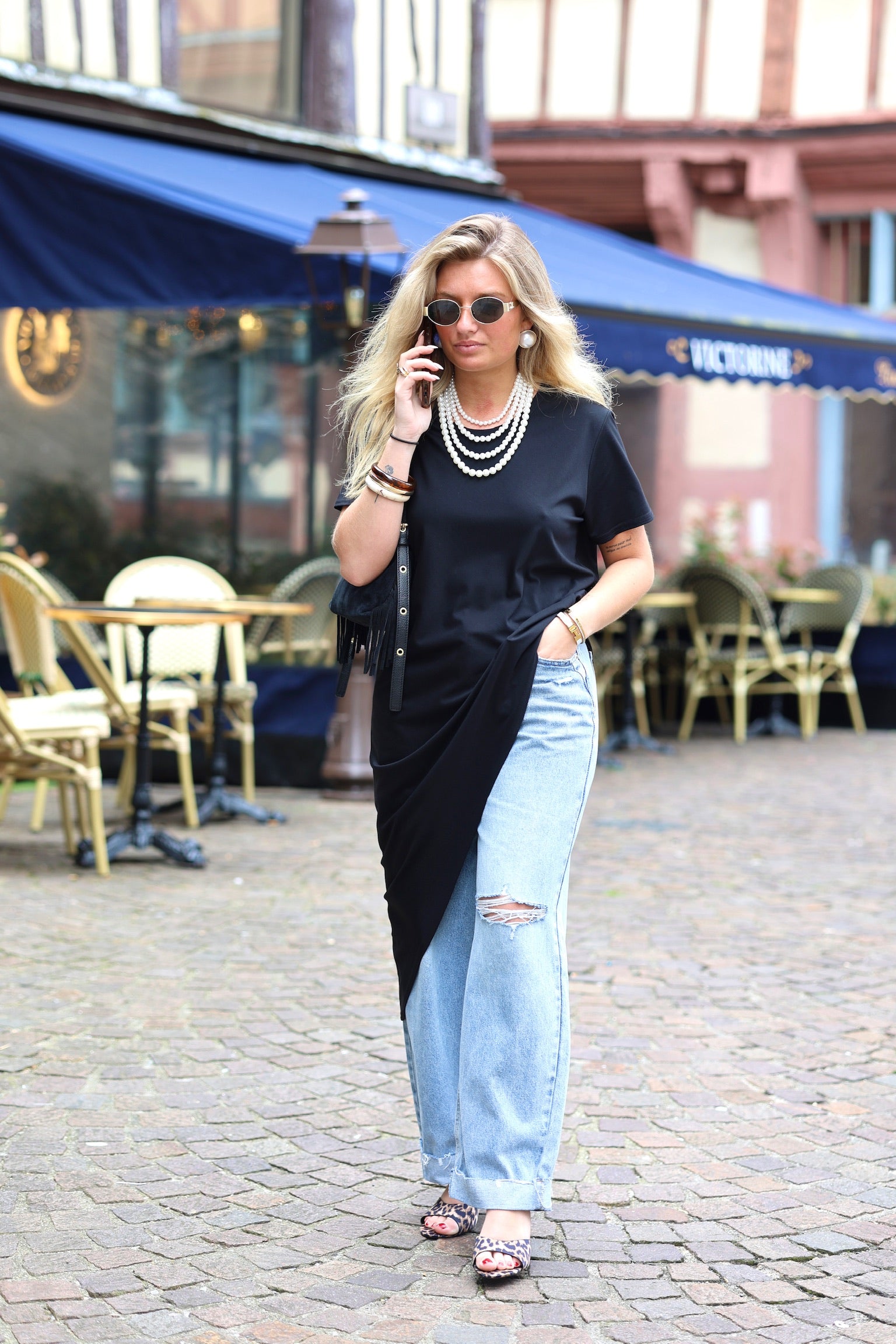 T-shirt asymétrique long
