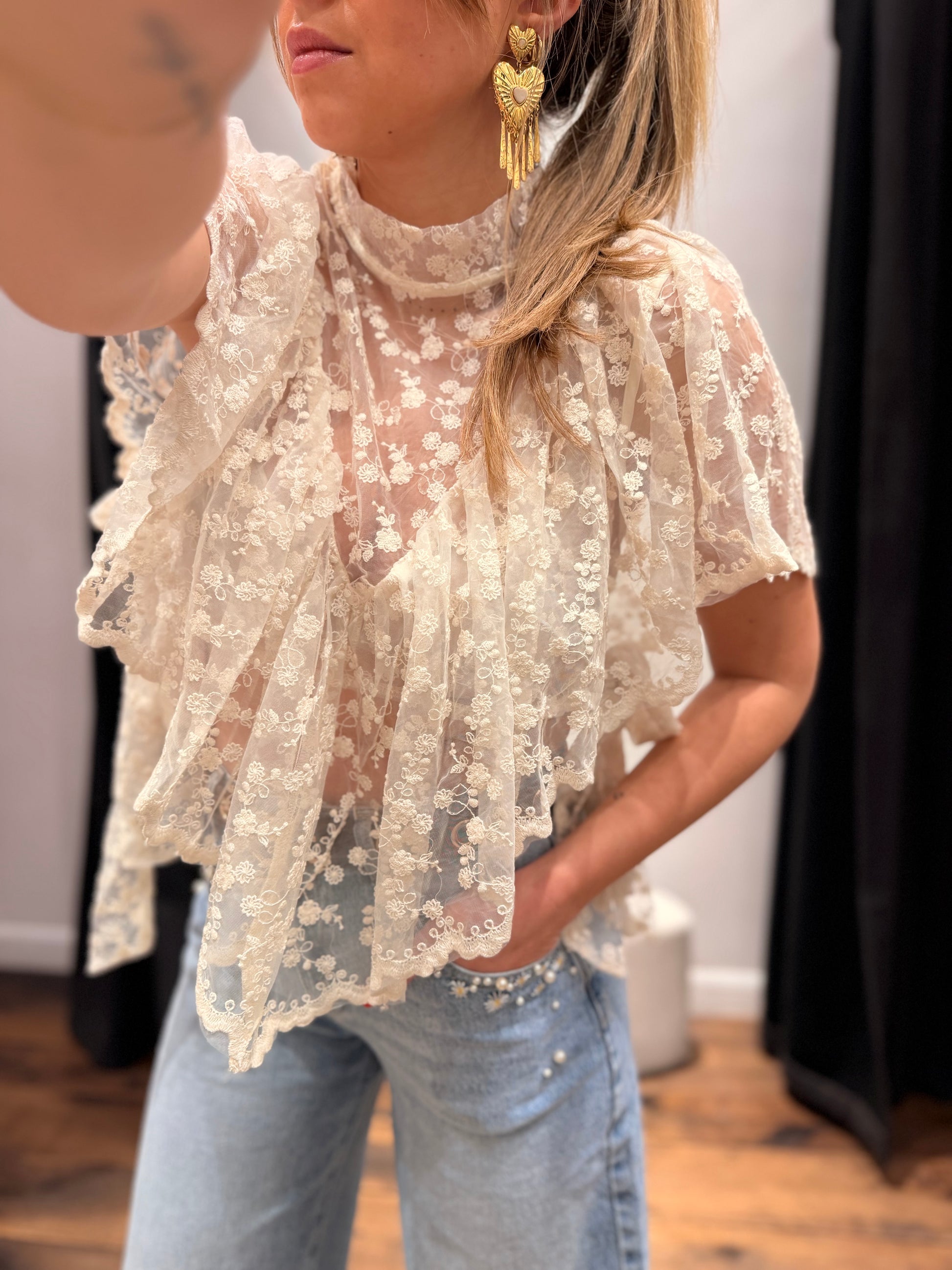 Top dentelle « lovis »