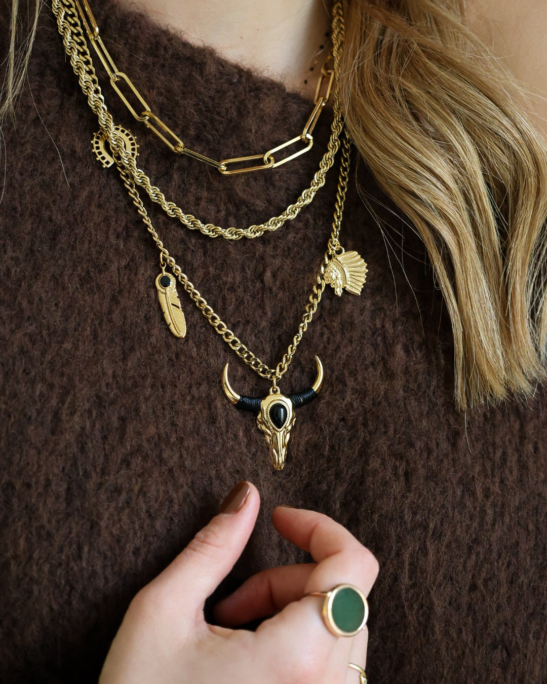 Collier multi "BUFFLE"
