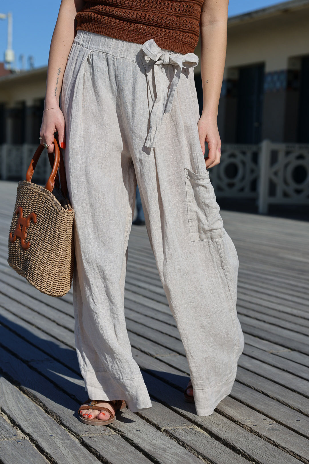 pantalon en lin "léonie"