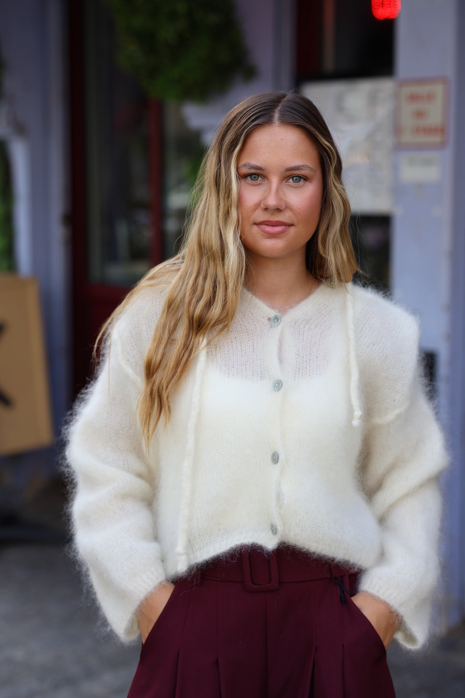 Gilet à capuches "MOHAIR"