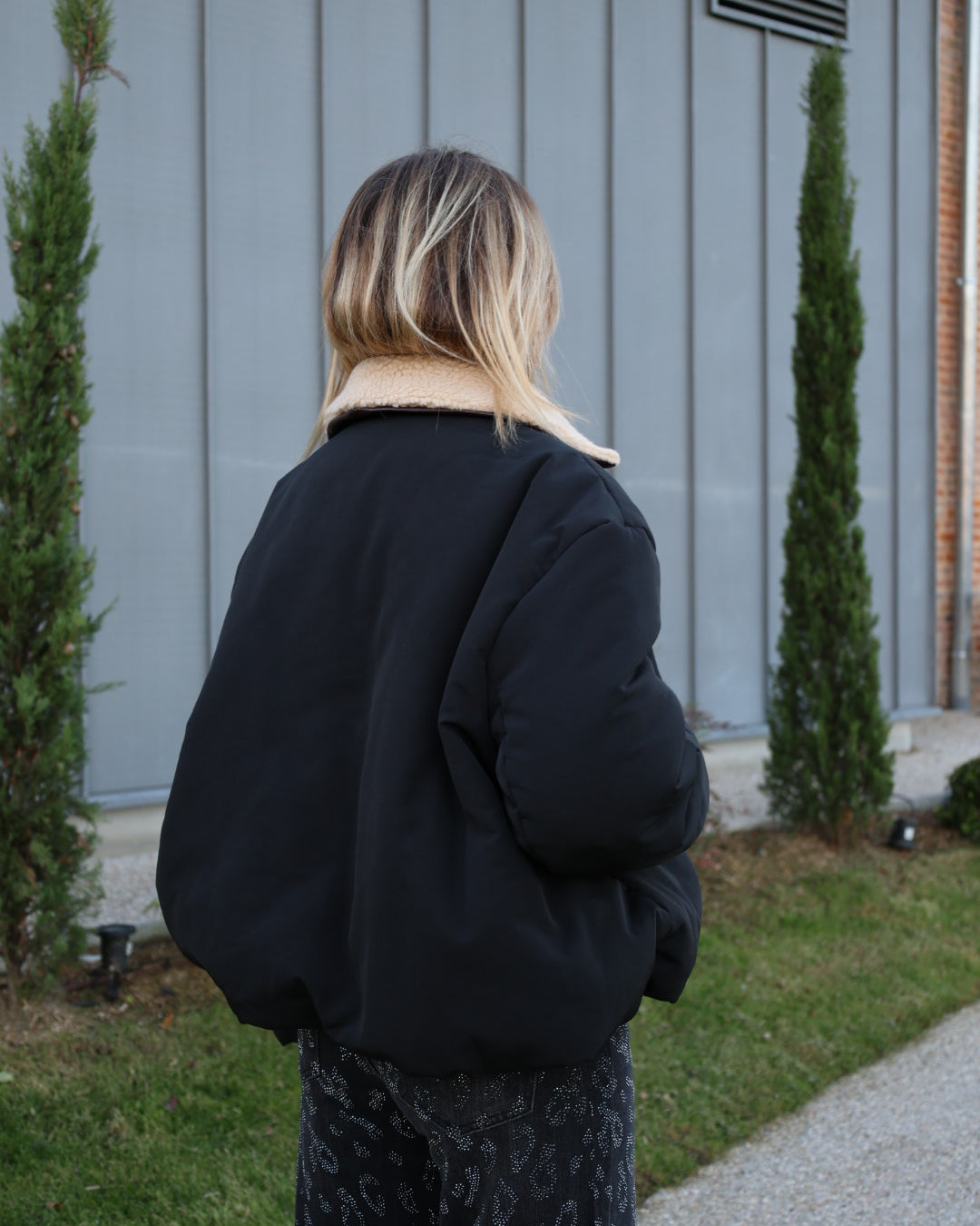 blouson bombers noir "jade"