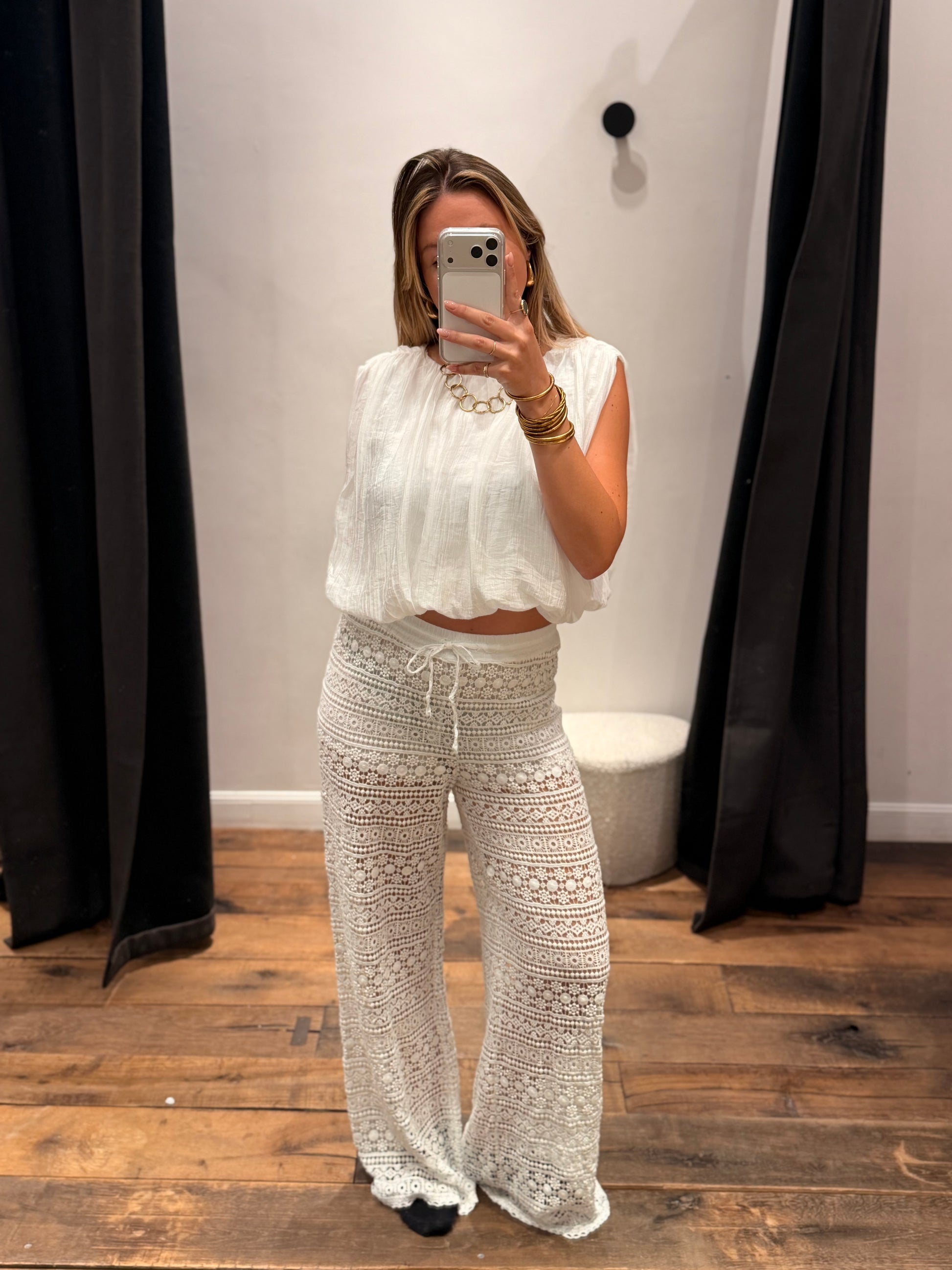 Pantalon « Emma » ajouré