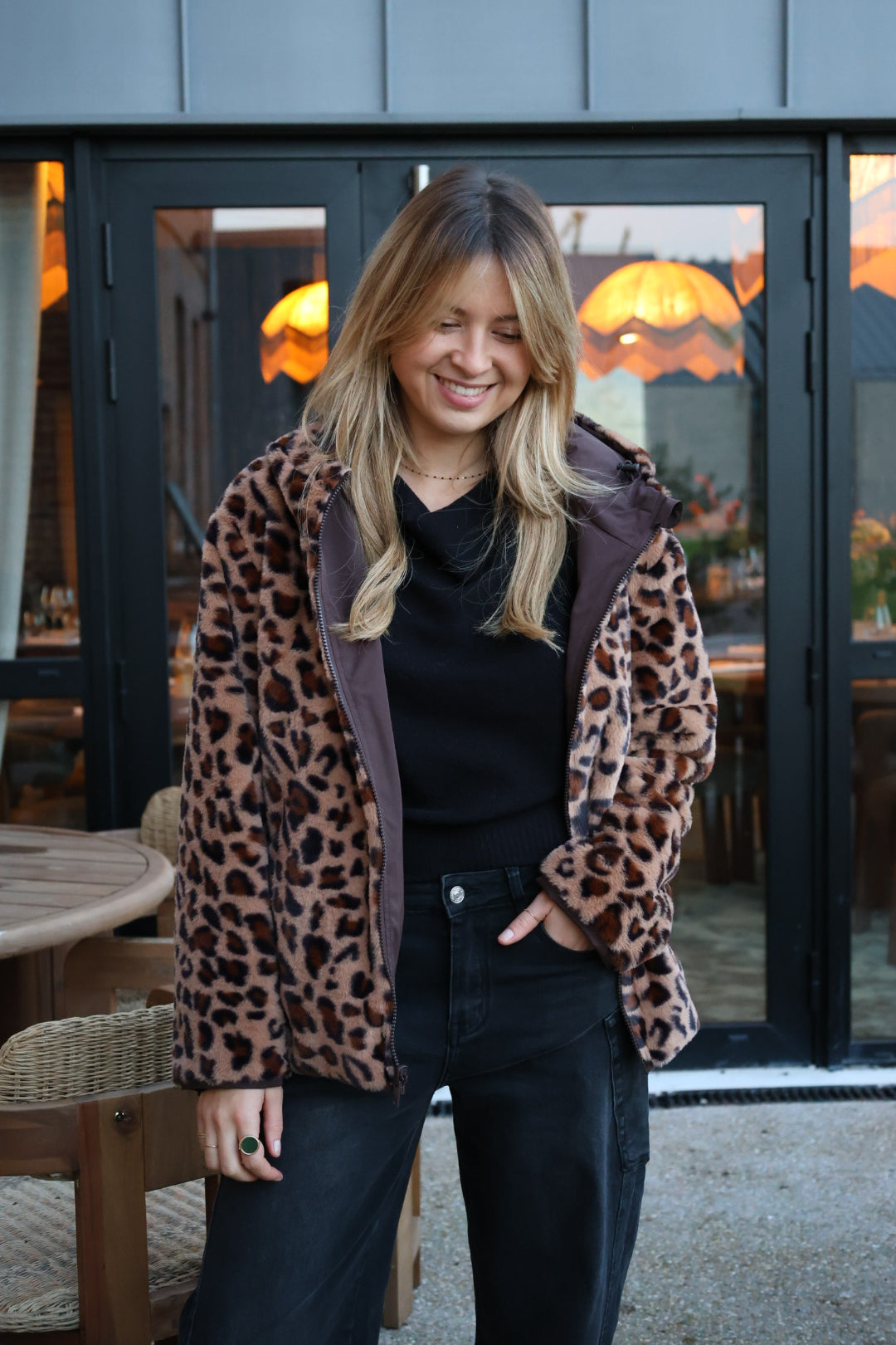 Parka courte réversible