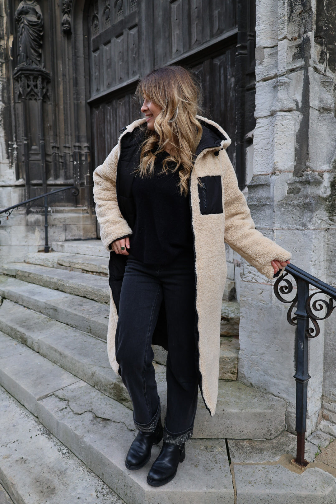 Doudoune réversible noire