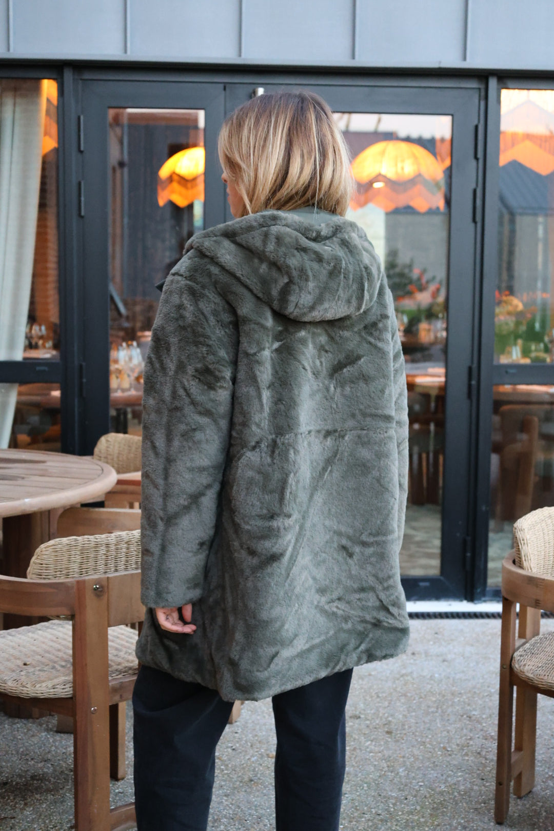 Parka longue réversible