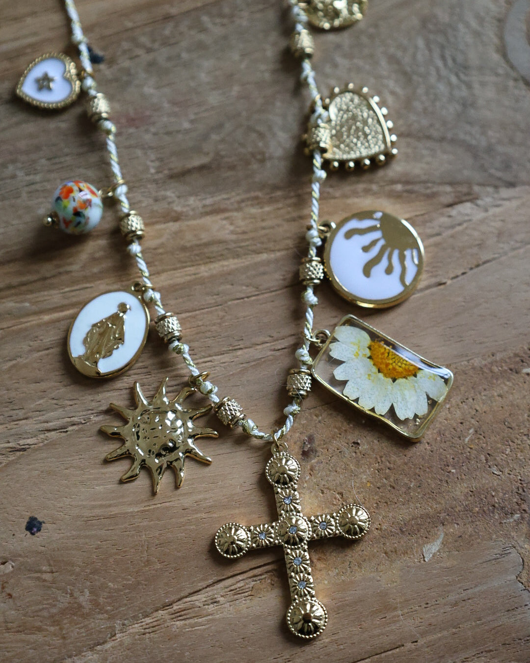 Collier fin pampille