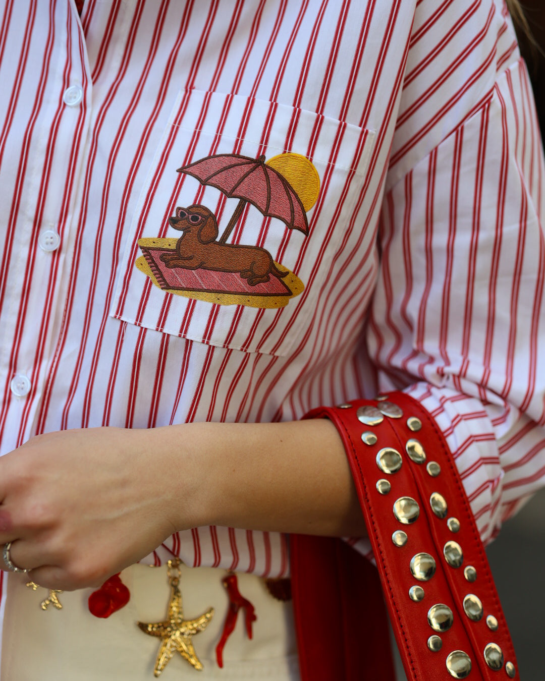 ceinture chaine rouge