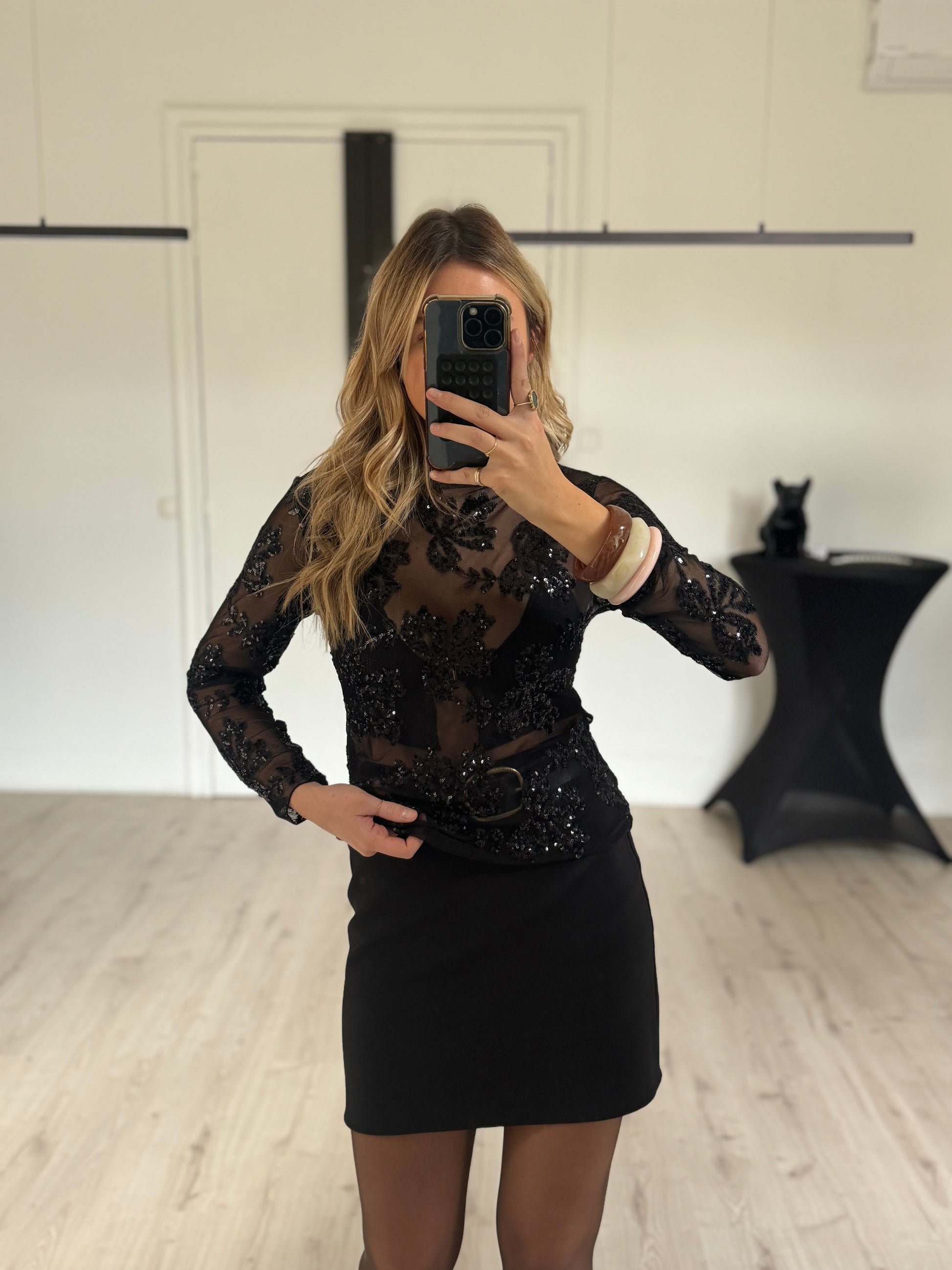 T-shirt "flower" à sequin