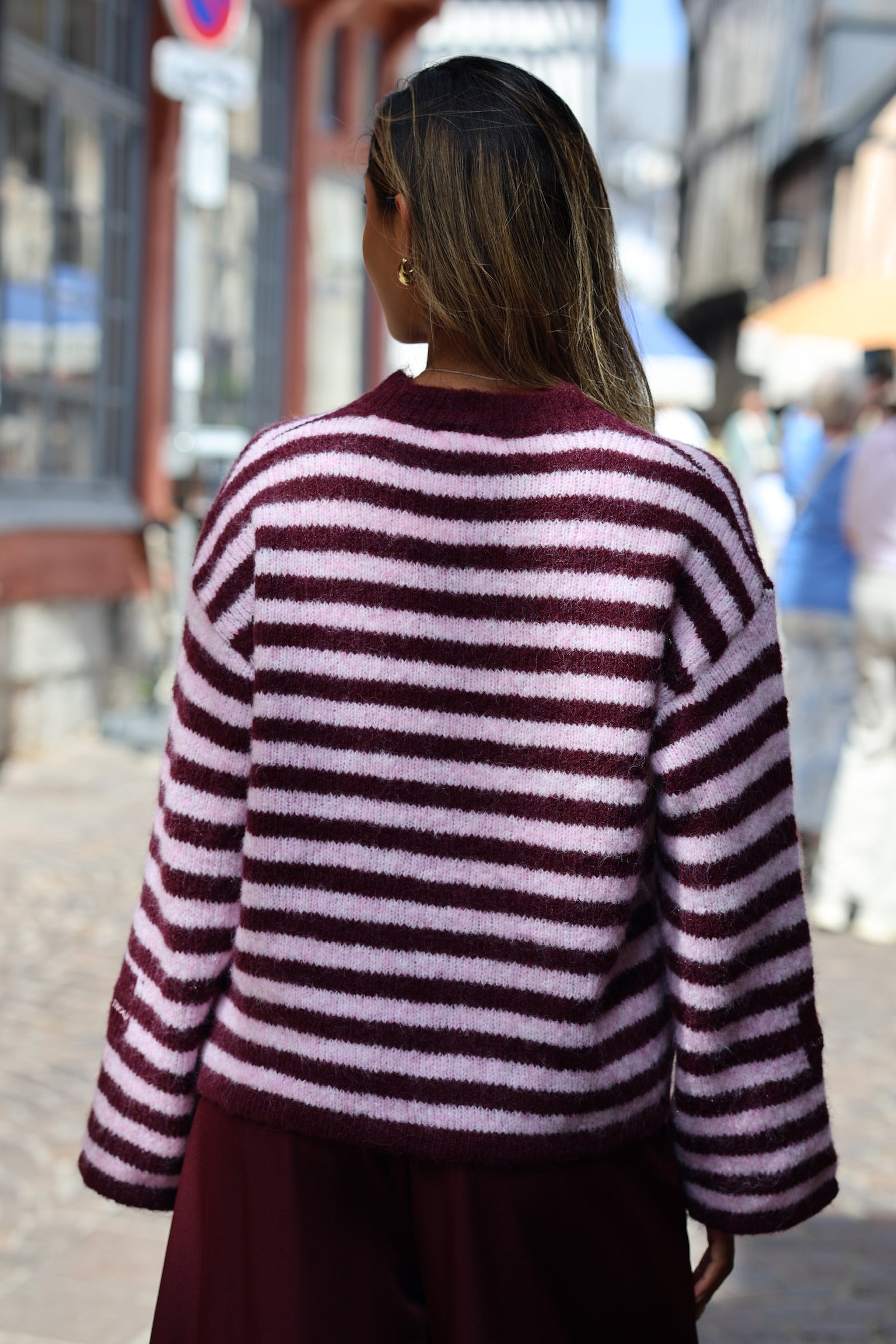 Pull rayé "AMOUR"
