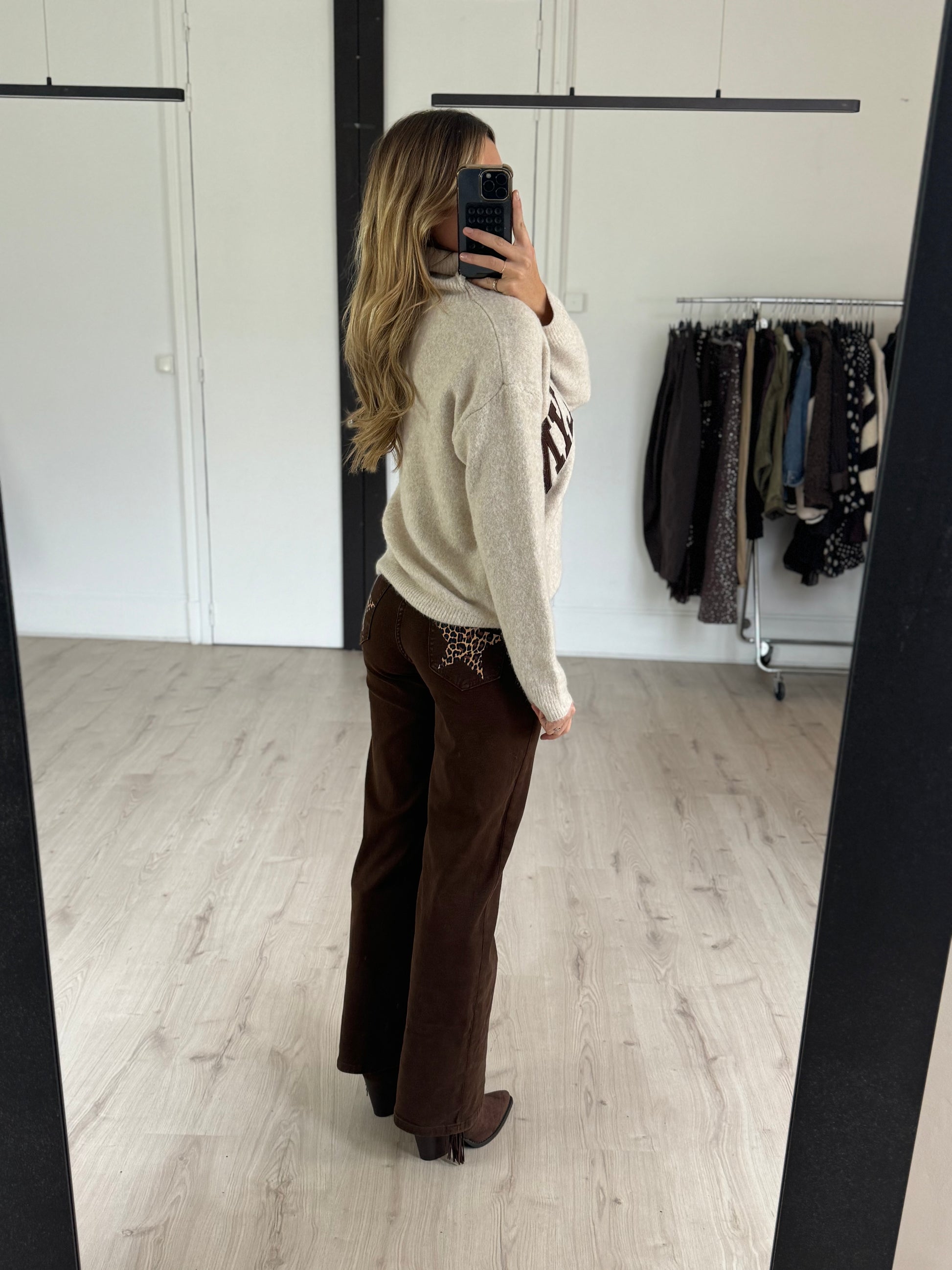 Jeans léopard étoile