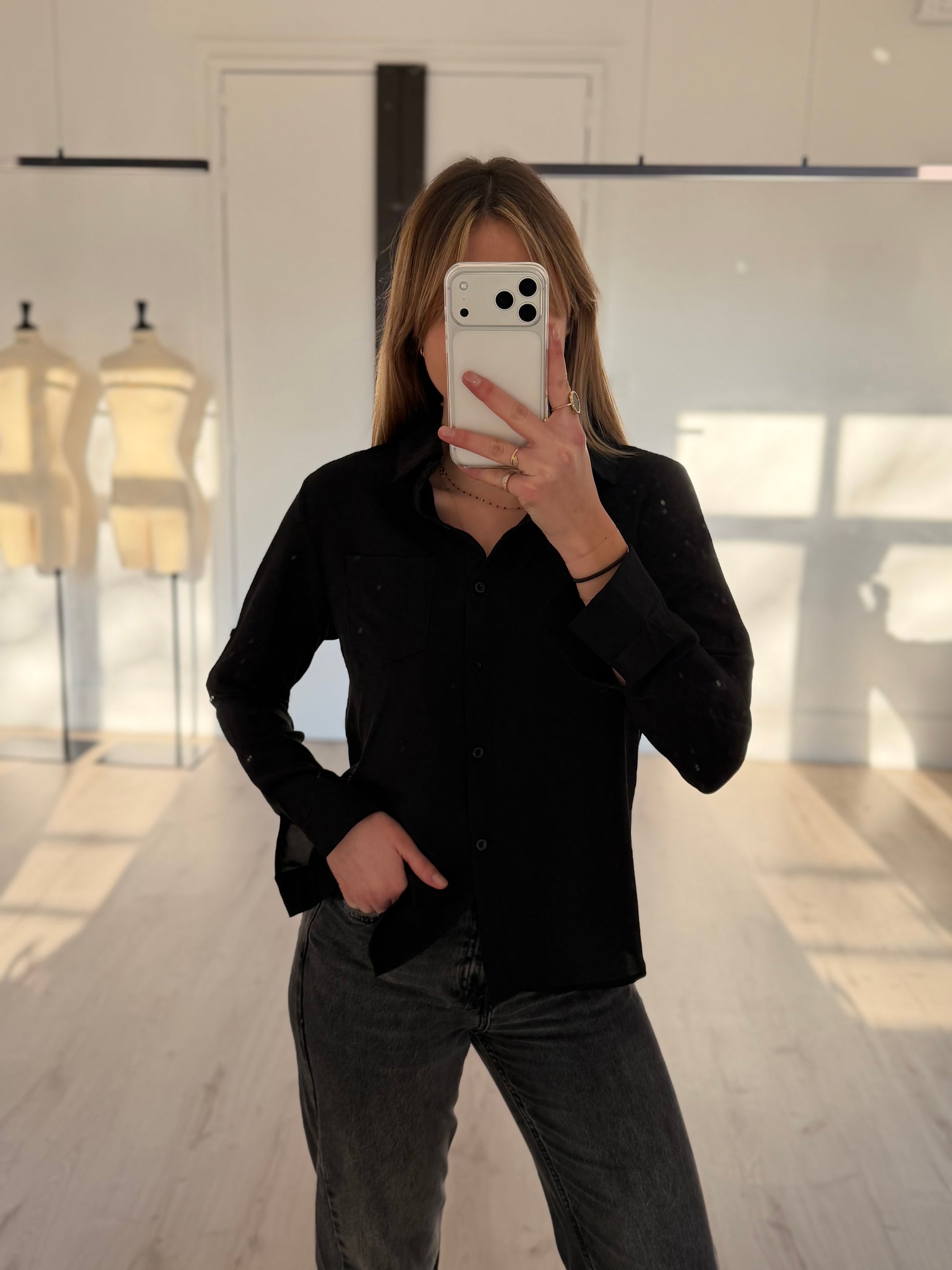 Chemise dos nu bijoux