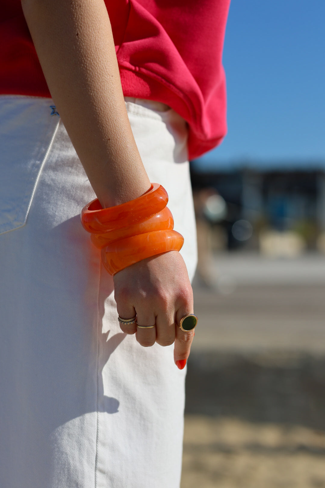 lot de 3 bracelets orange
