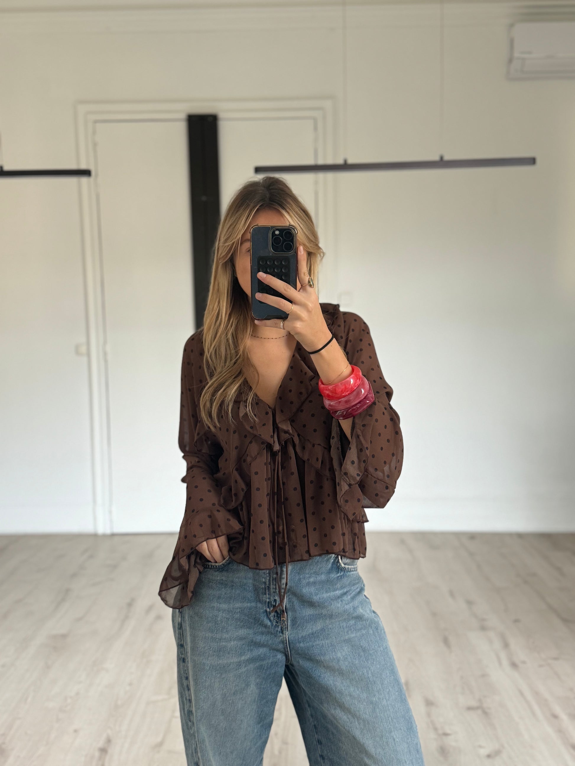 Blouse à pois "MIRA"